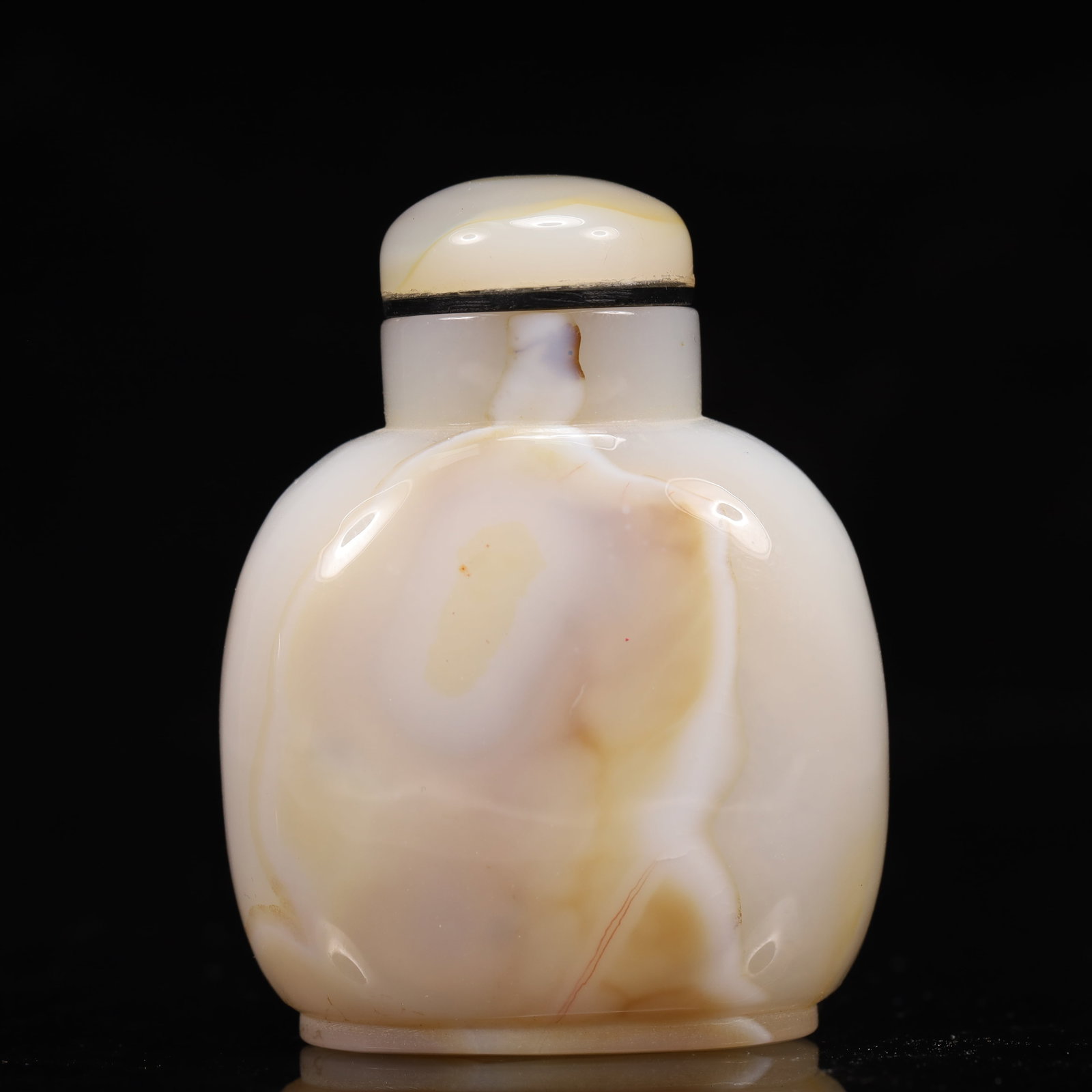 An Exquisite Agate Rooster Pattern Snuff Bottle - 5