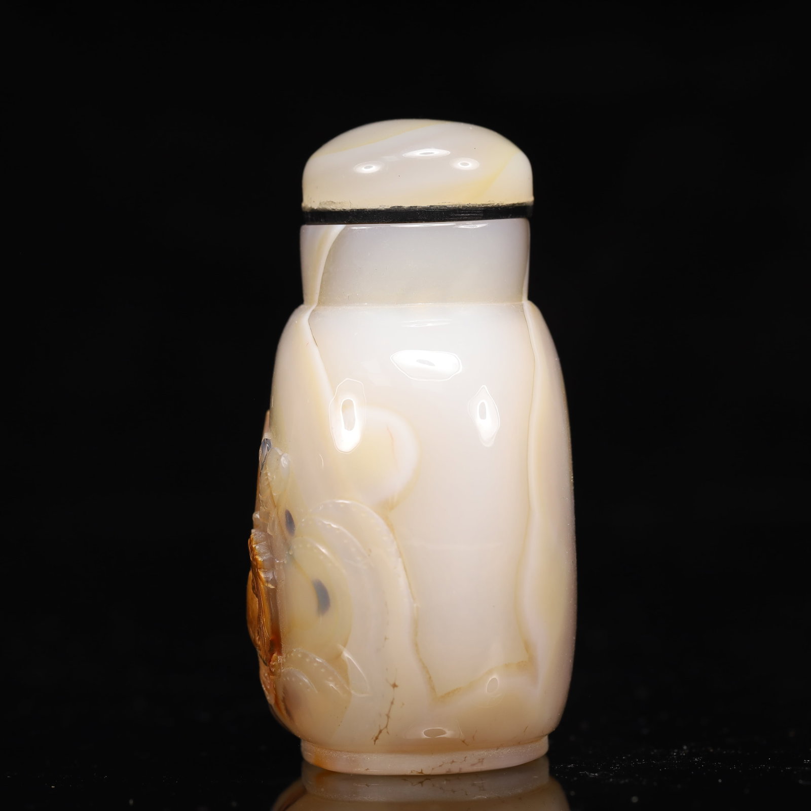 An Exquisite Agate Rooster Pattern Snuff Bottle - 6