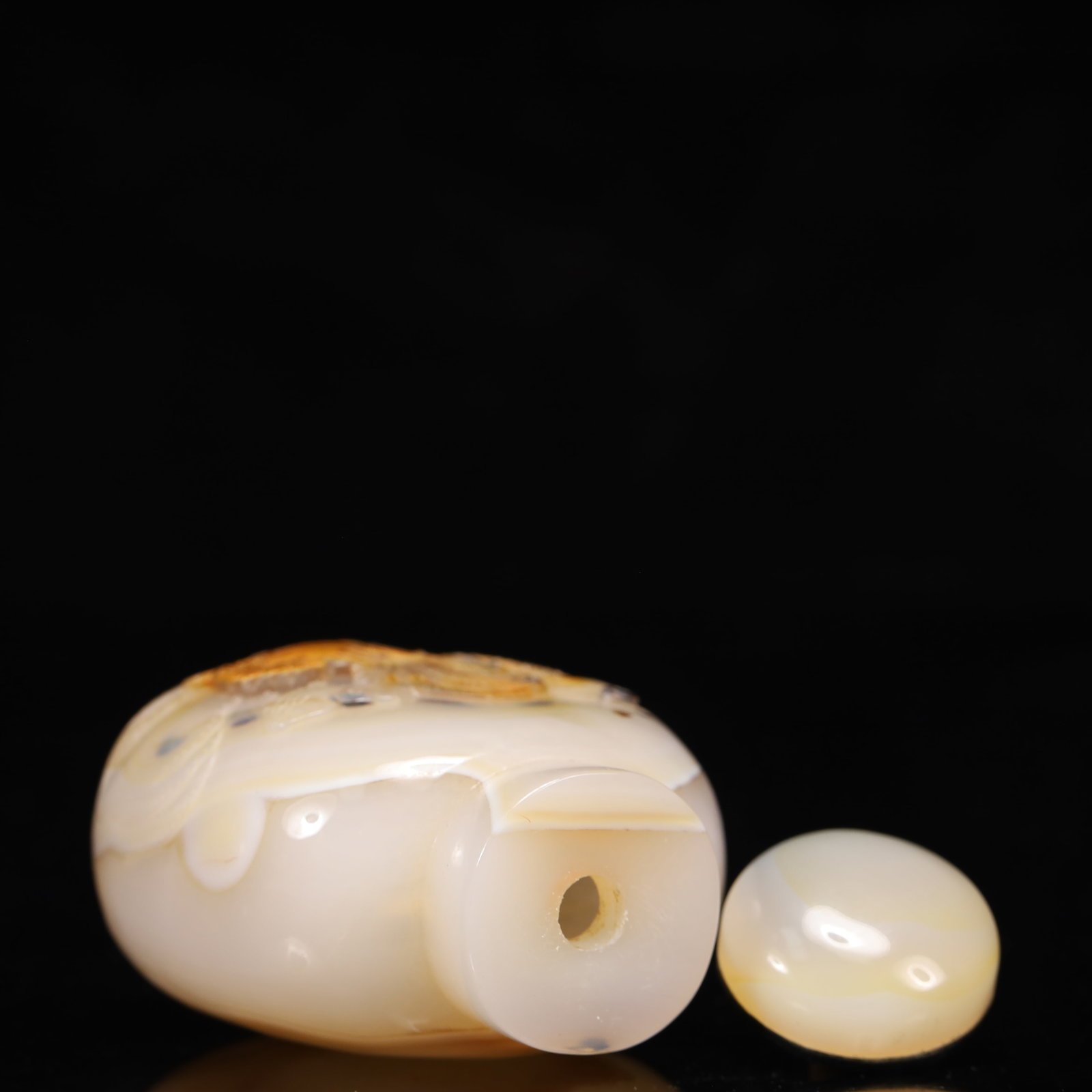 An Exquisite Agate Rooster Pattern Snuff Bottle - 8