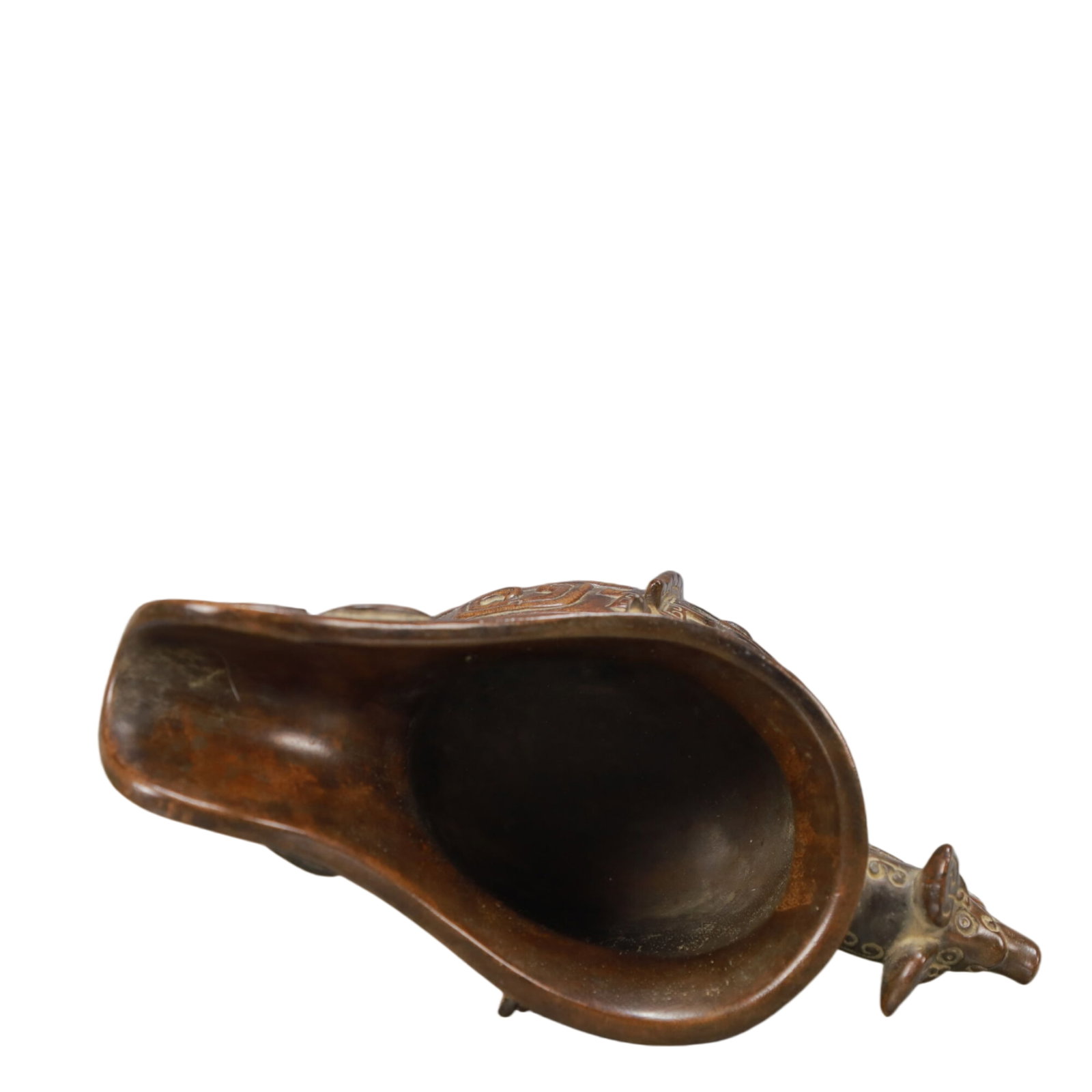 An Exquisite Eaglewood Beast-Face Pattern Goblet - 7