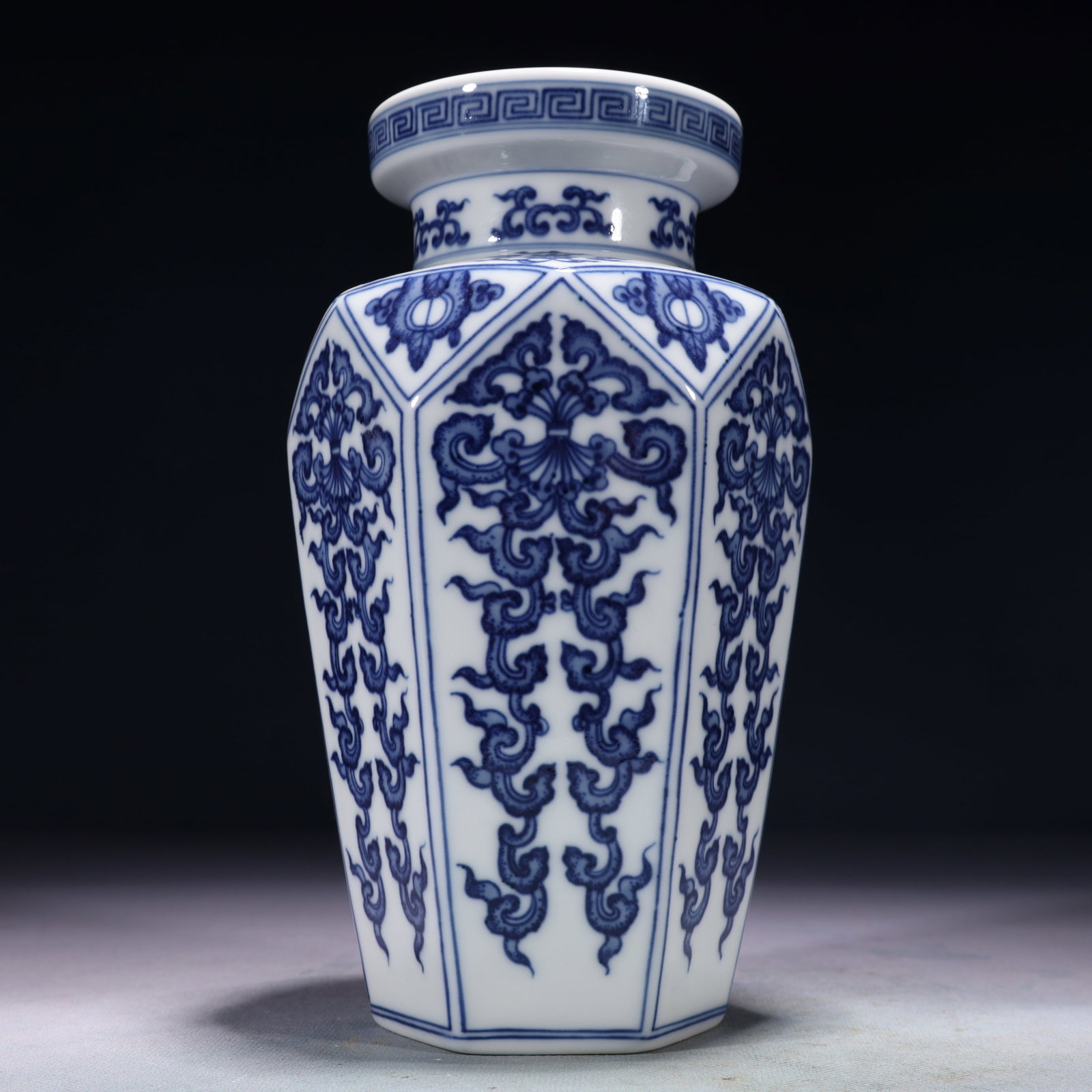 An Exquisite Blue and White Lotus Pattern Vase