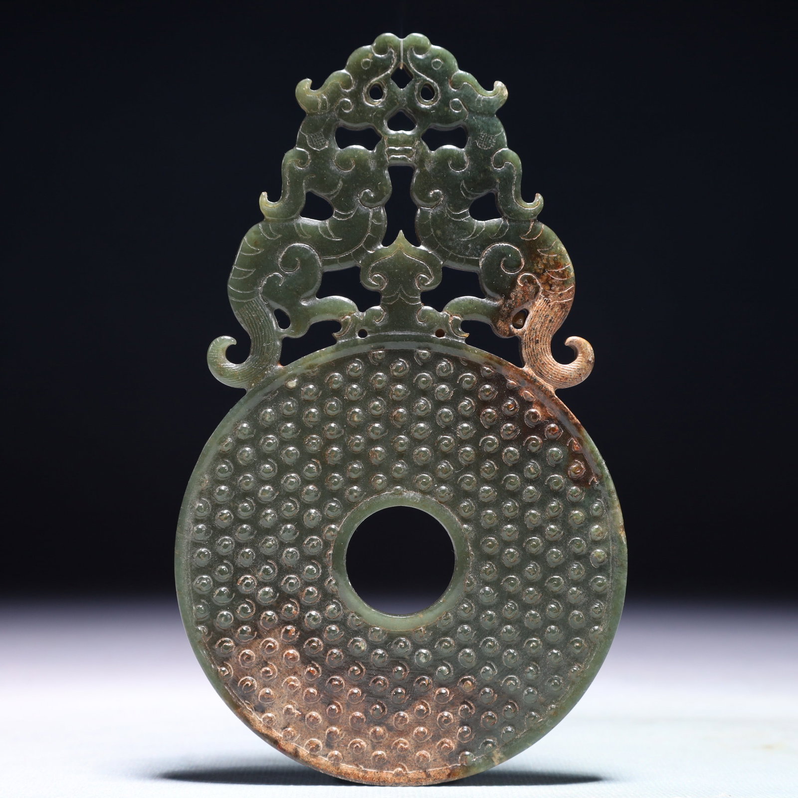 An Exquisite Jasper Dragon Pattern Pendant - 6