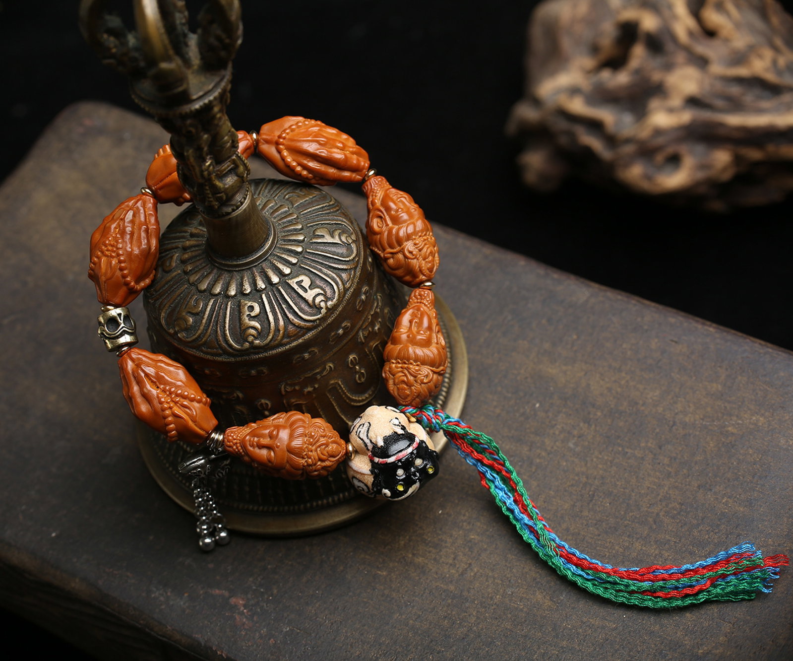 An Exquisite Olive PitBuddha-Face Pattern Bracelets - 5