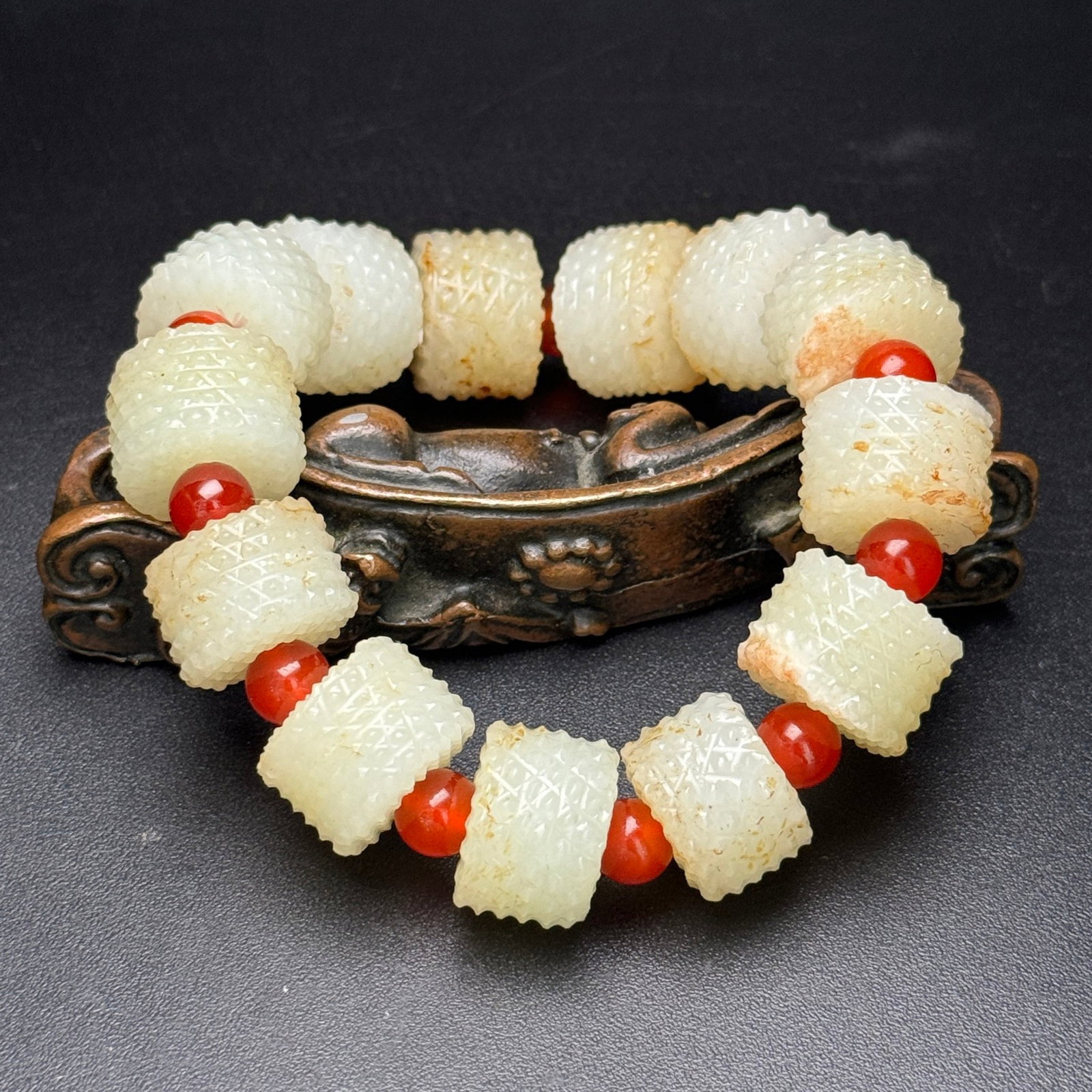 An Exquisite White Jade Bracelets - 5