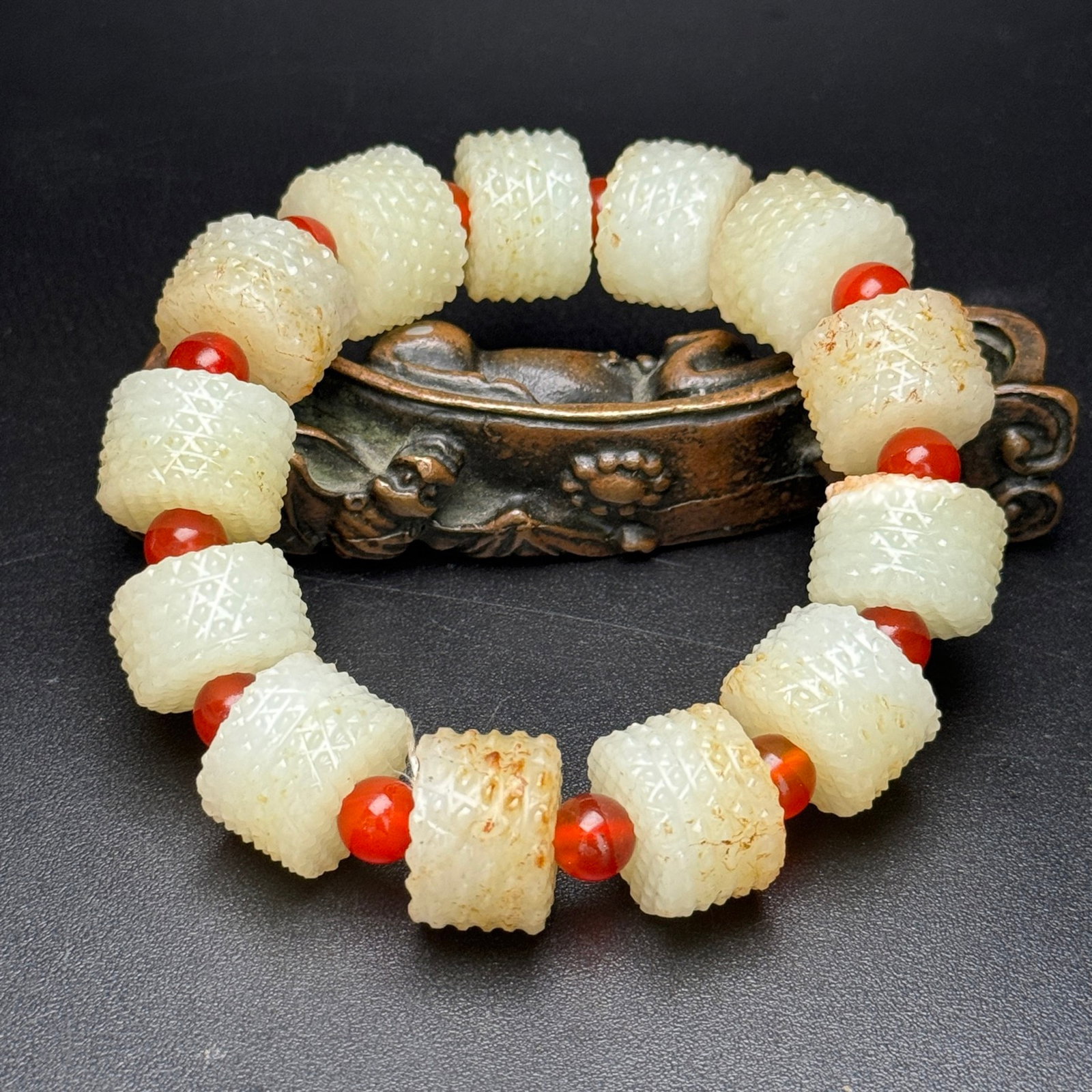 An Exquisite White Jade Bracelets - 6