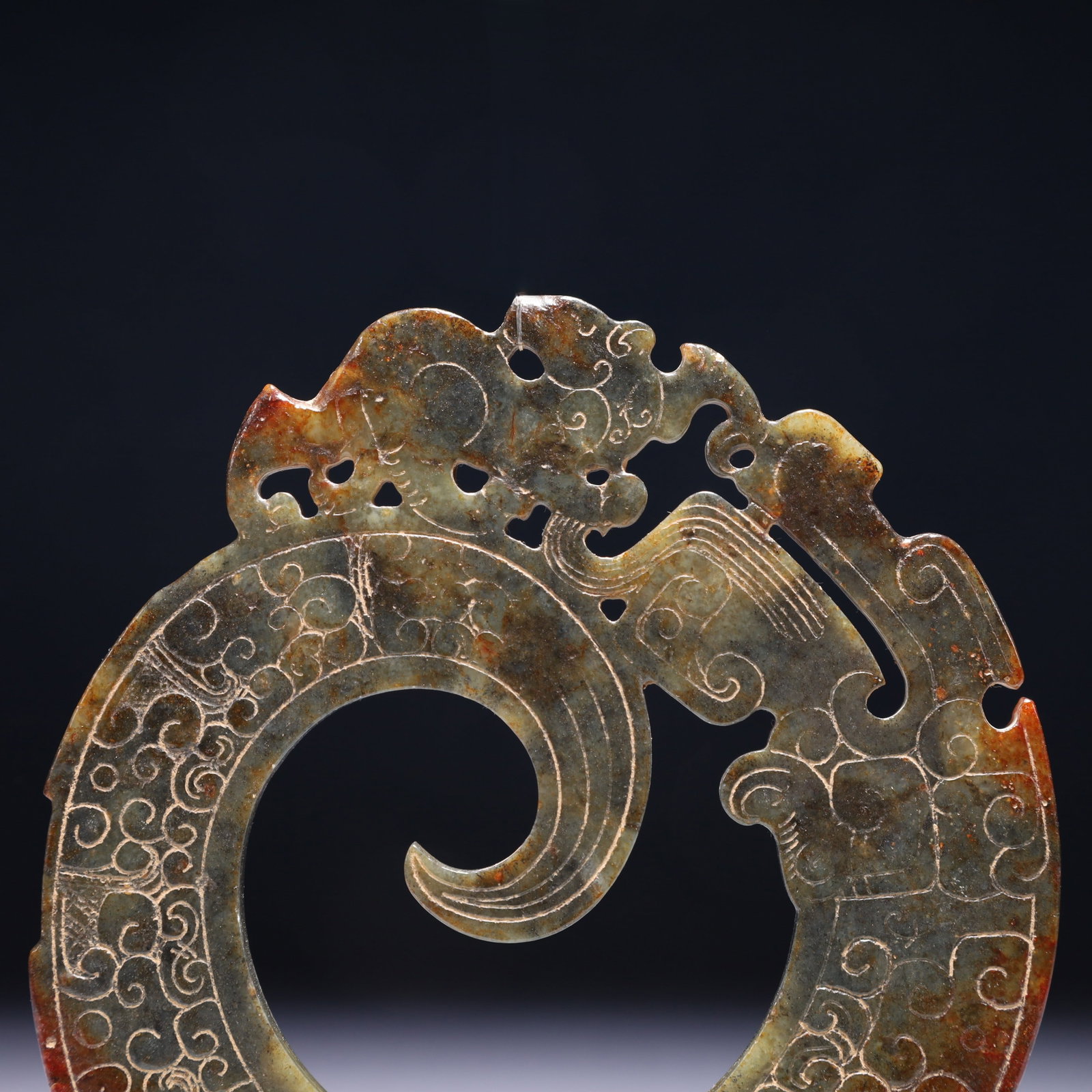 An Exquisite White Jade Auspicious Cloud Pattern Pendant - 2