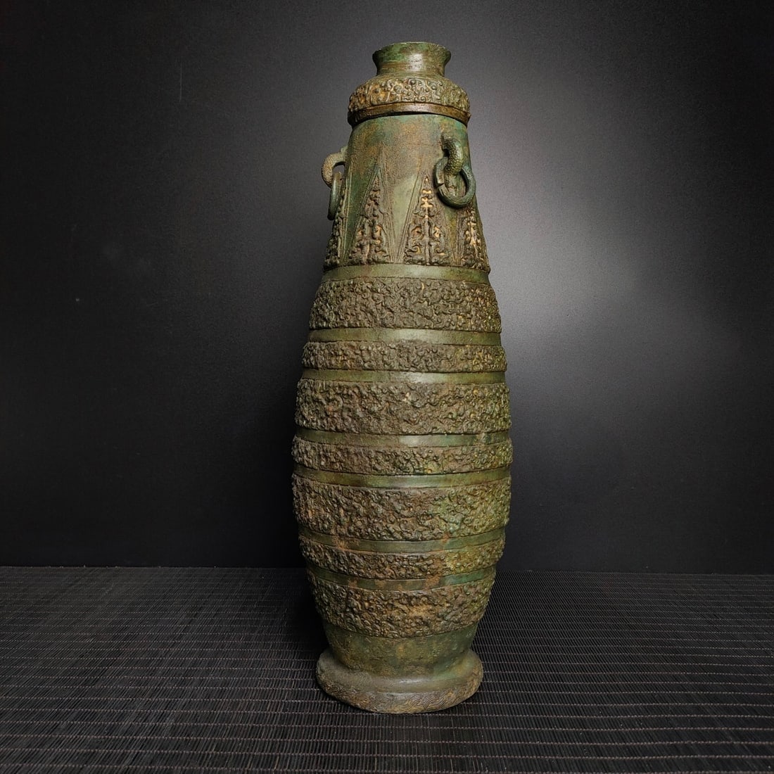 An Exquisite Bronze with Cover Vase,With Inscription: An Exquisite Bronze with Cover Vase,With Inscription,the Warring States period in