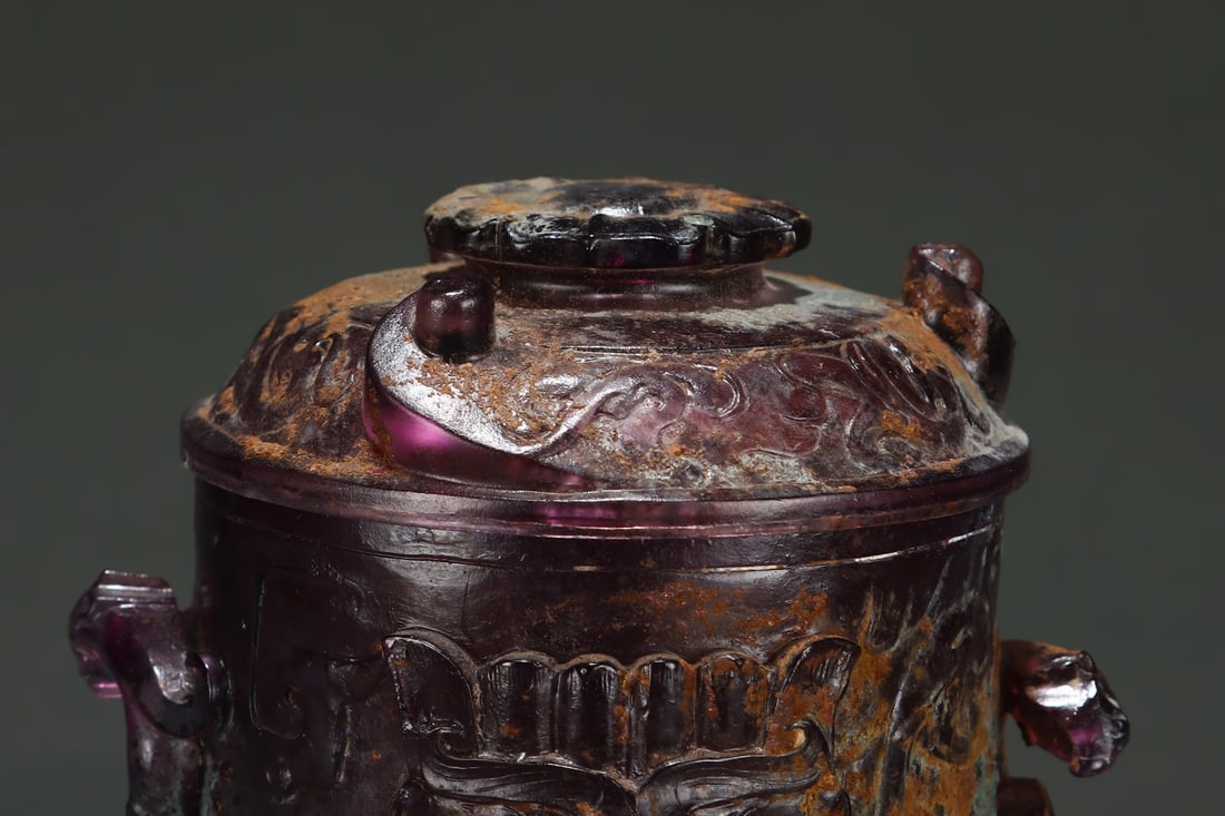 An Exquisite Glass Dragon Pattern Cup - 6