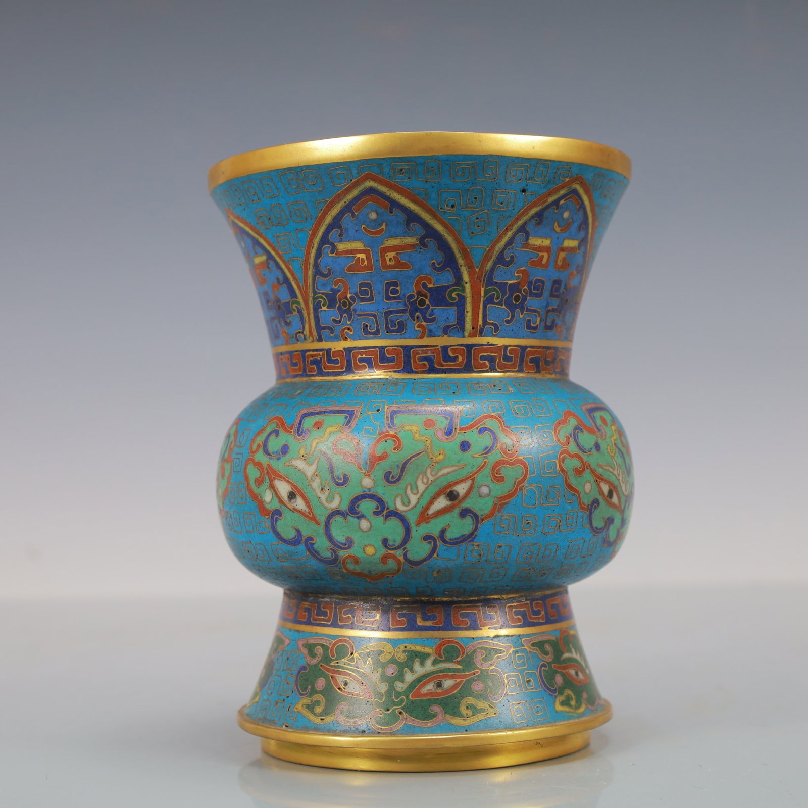 An Exquisite Cloisonne Beast-Face Pattern Vase - 2