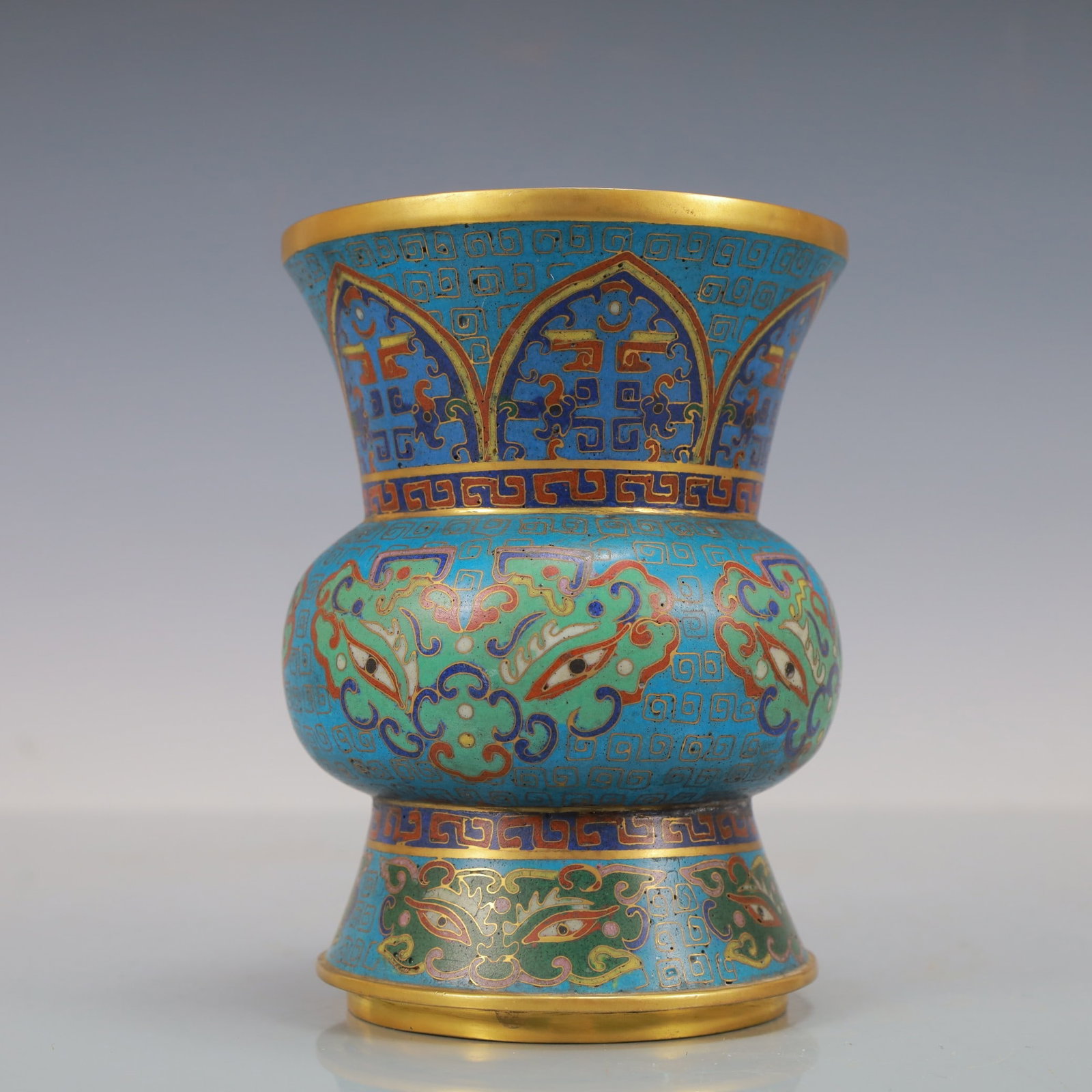 An Exquisite Cloisonne Beast-Face Pattern Vase - 3