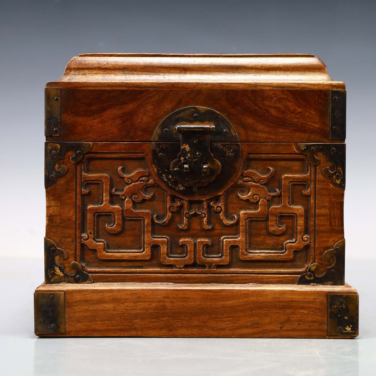 An Exquisite Huanghuali wood Dragon Pattern Box (1 of 8)
