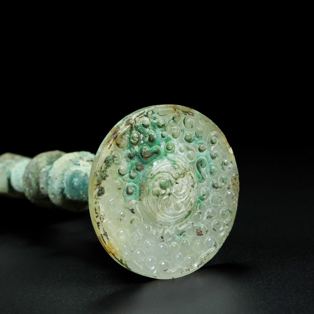 An Exquisite White Jade Sword - 8