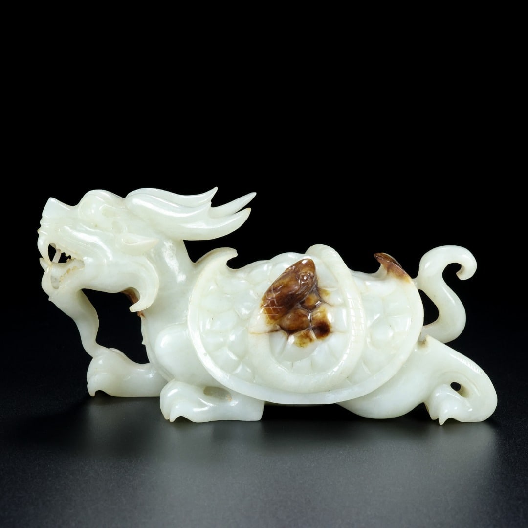 An Exquisite White Jade Auspicious Animal Ornament
