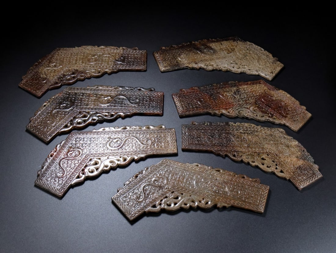 A Set of Fine White Jade Auspicious Animal Pattern Ornaments (1 of 9)