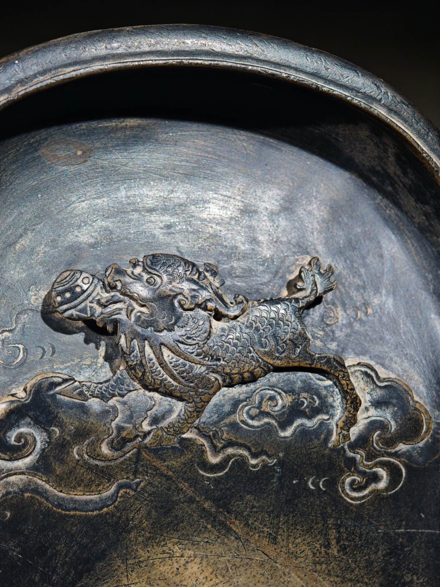 An Exquisite Golden Toad Pattern Inkstone - 8