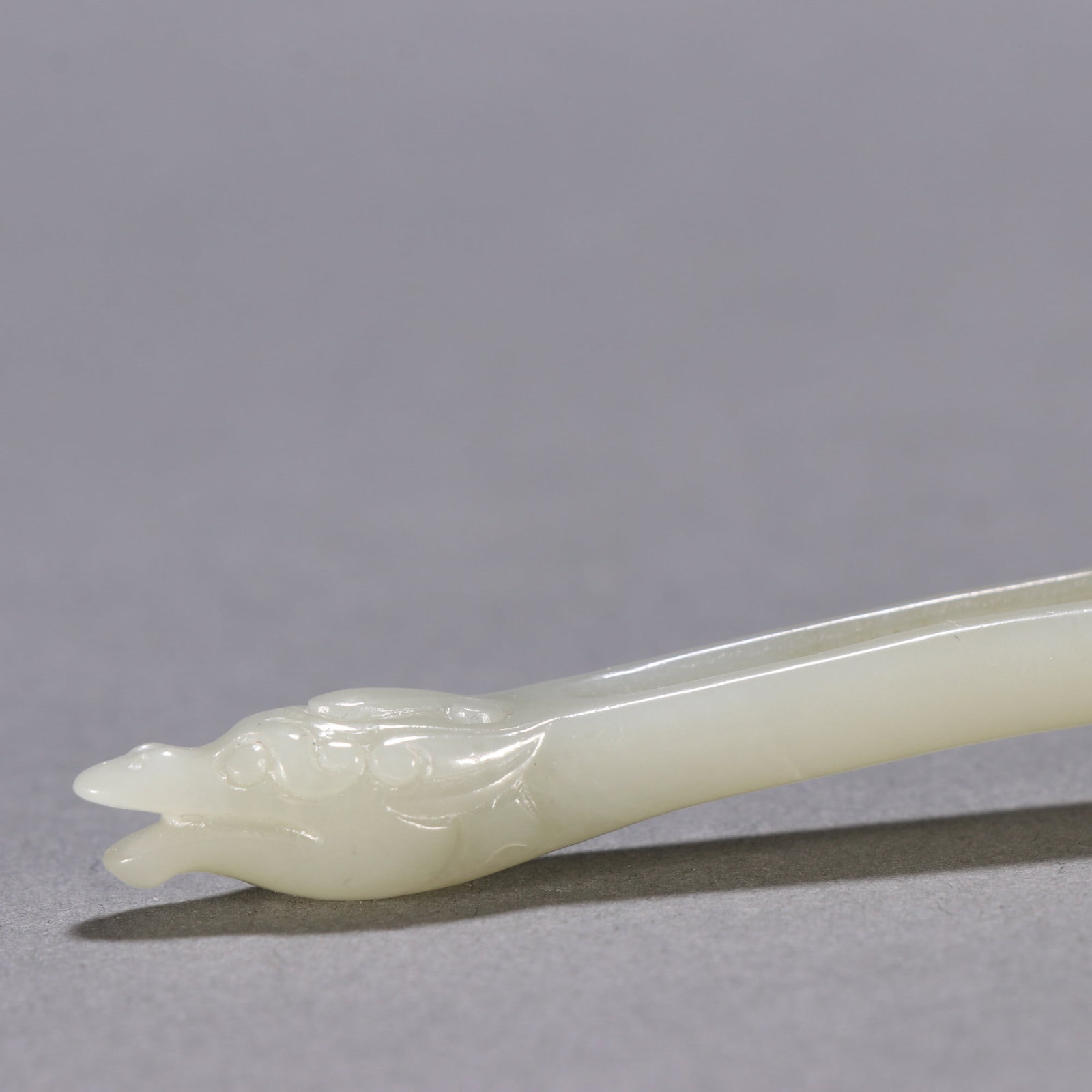 An Exquisite White Jade Spoon - 5