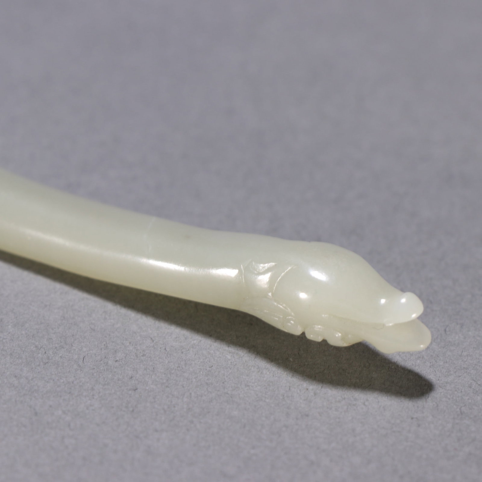 An Exquisite White Jade Spoon - 9