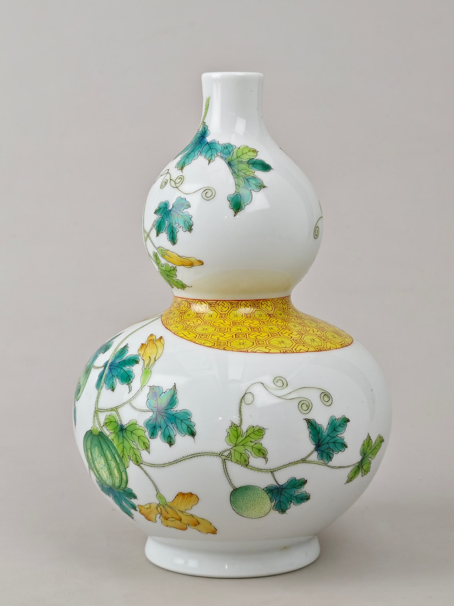 Enamel Melon and Fruit Pattern Vase - 3