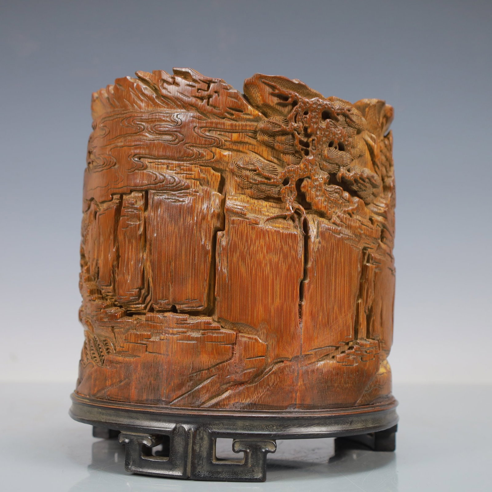 An Exquisite Bamboo Landscape Pattern Brush Pot - 2