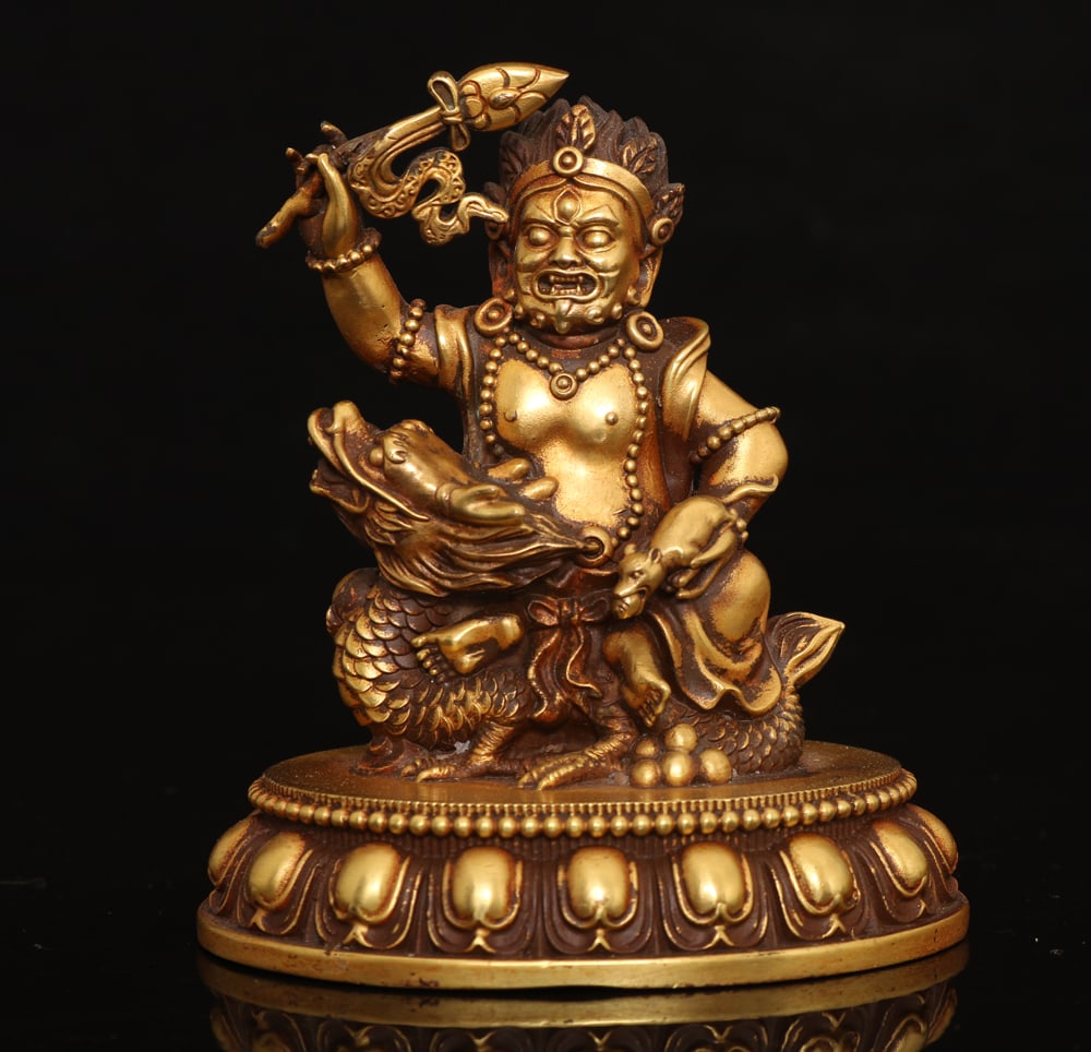 An Exquisite Gilt Bronze Statue of Mammon