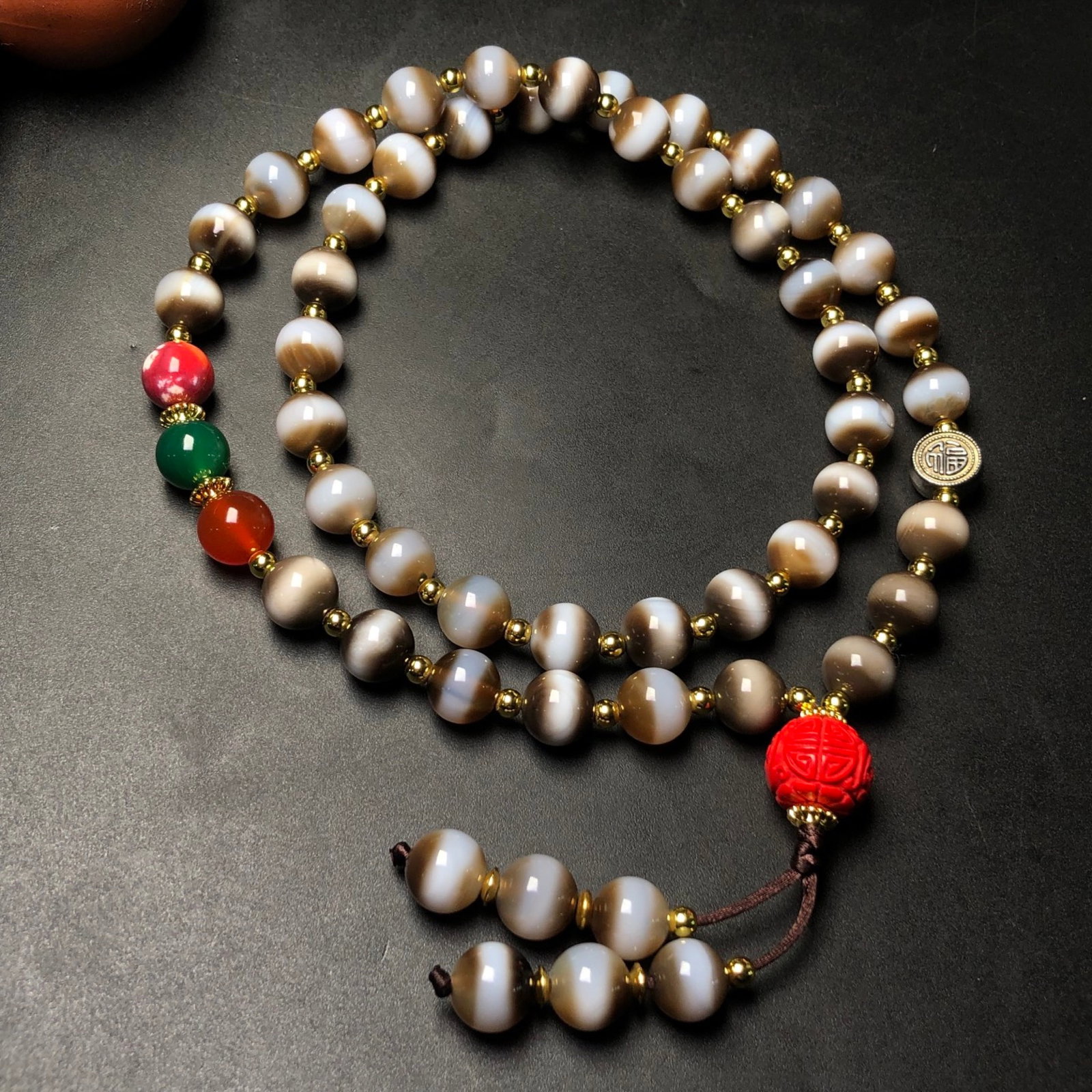 An Exquisite Agate Necklace: An Exquisite Agate Necklace,Size:10mm 玛瑙项链