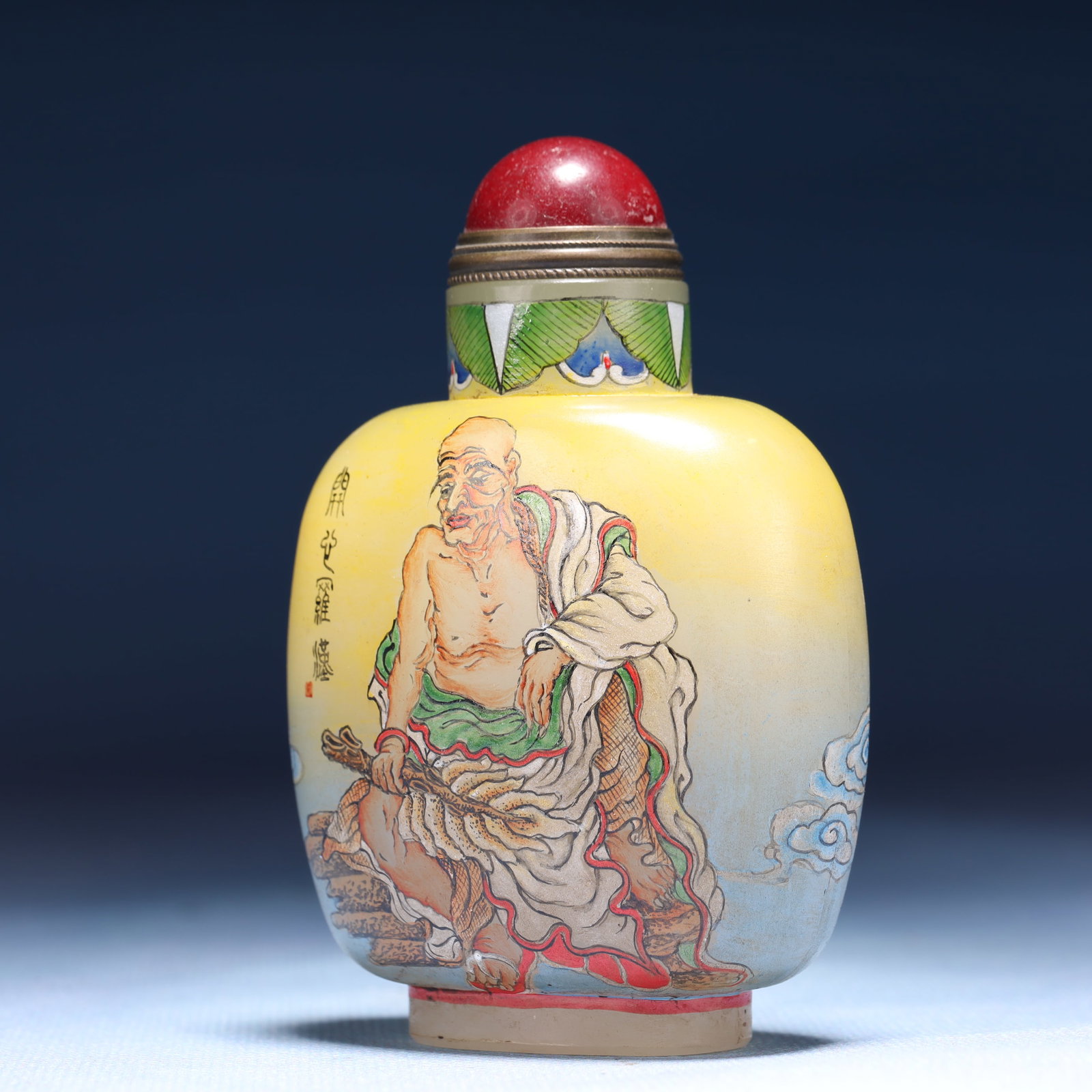 An Exquisite Glass Figure Pattern Snuff Bottle - 2