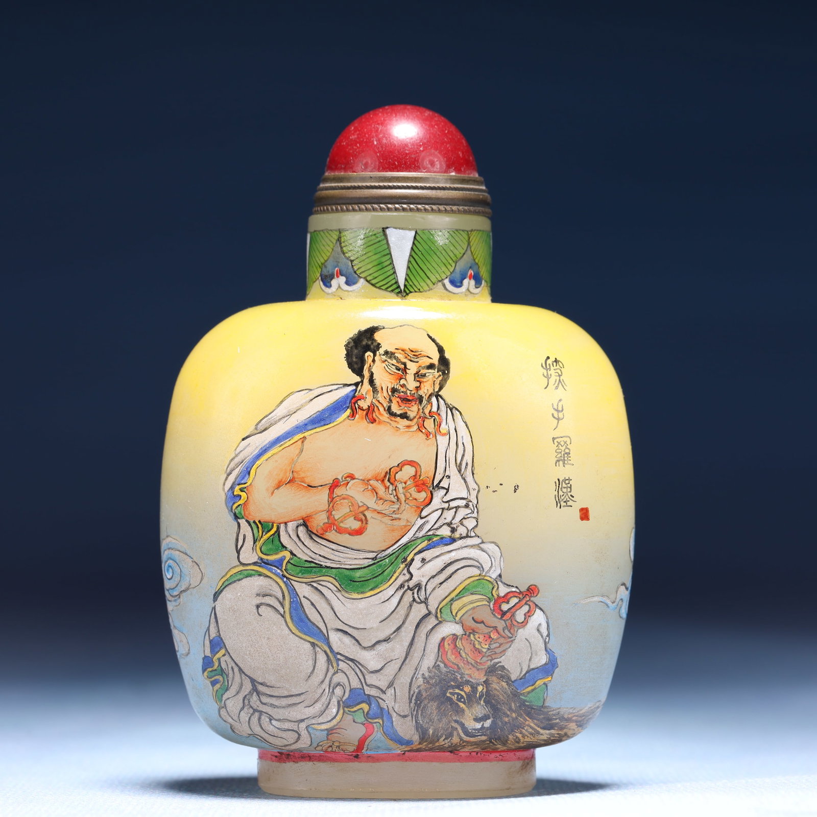 An Exquisite Glass Figure Pattern Snuff Bottle - 4
