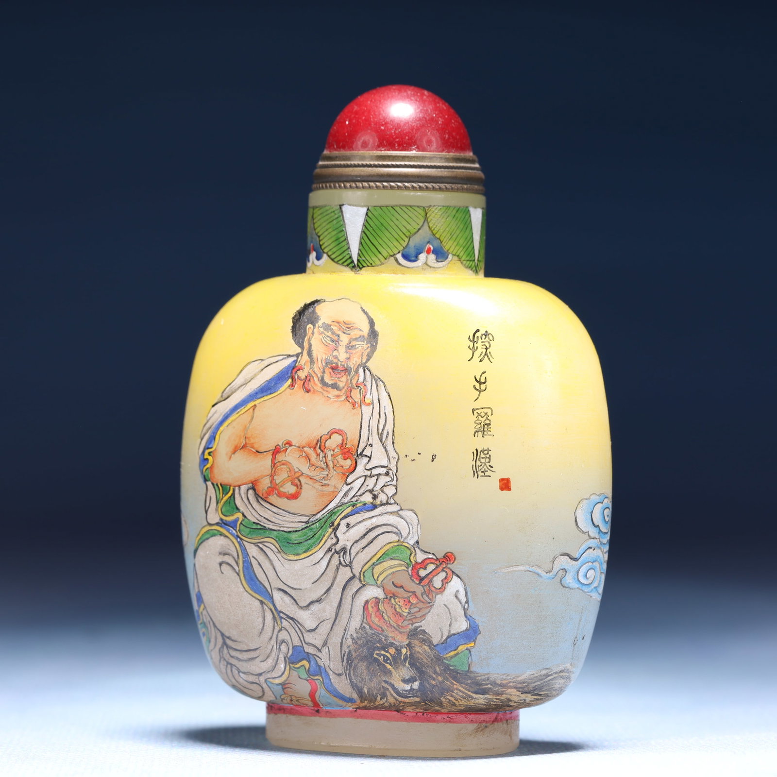 An Exquisite Glass Figure Pattern Snuff Bottle - 5