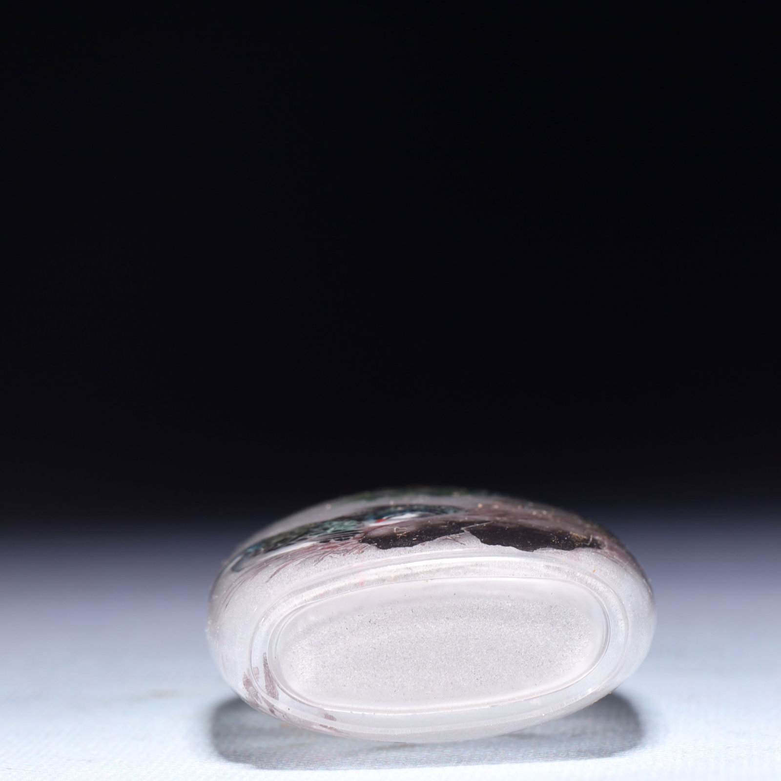 An Exquisite Glass Crane Pattern Snuff Bottle - 8