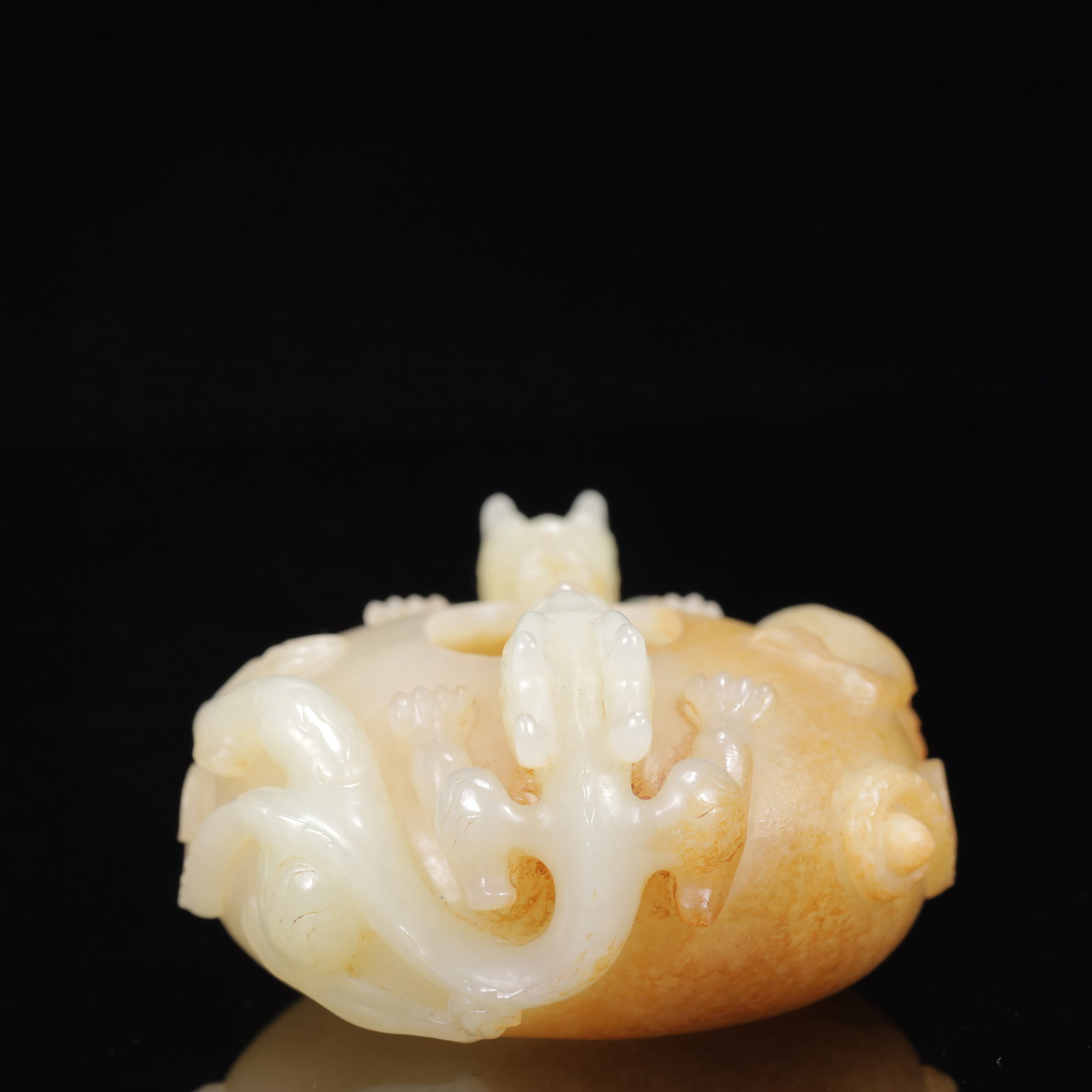 An Exquisite White Jade Dragon Pattern Vat - 3