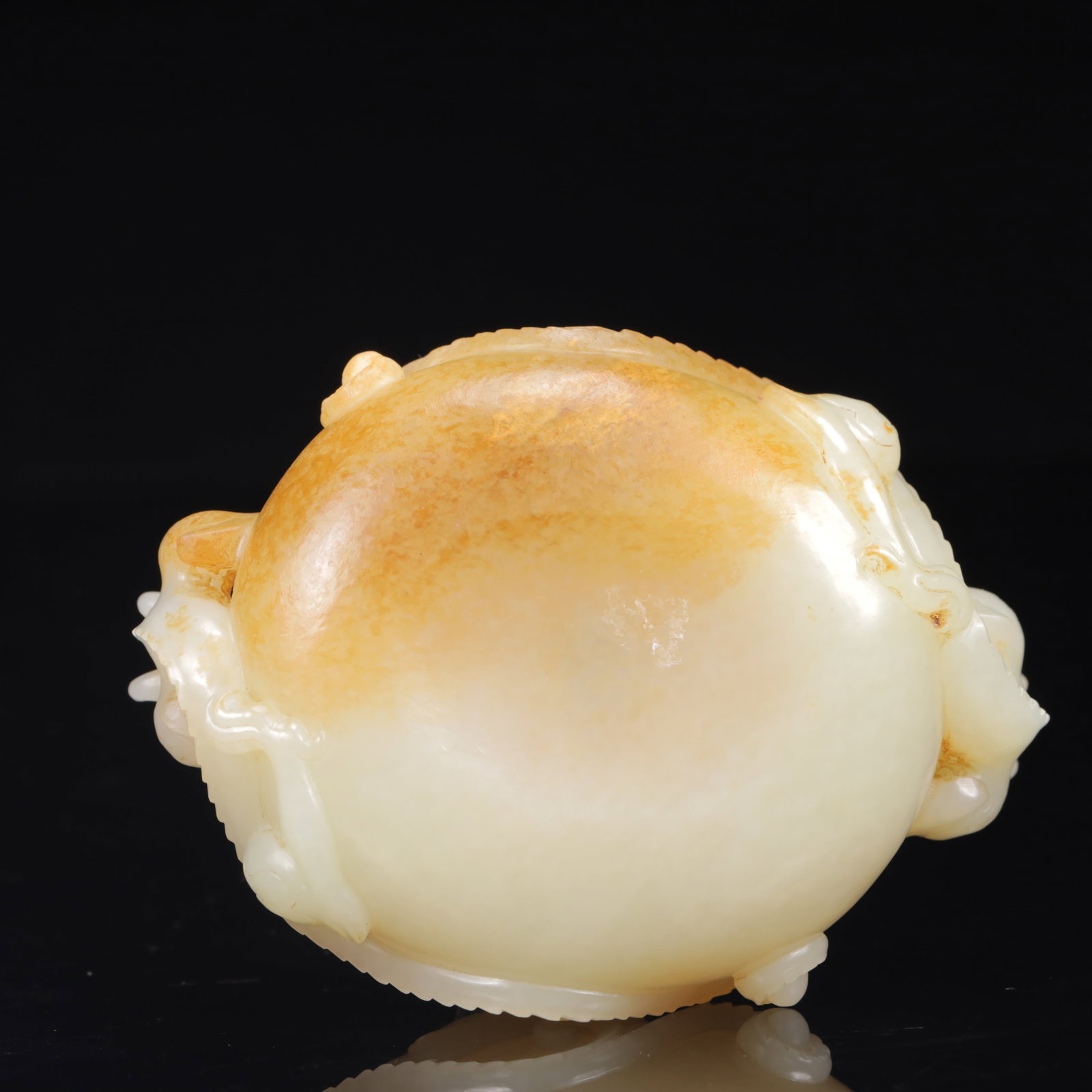 An Exquisite White Jade Dragon Pattern Vat - 9