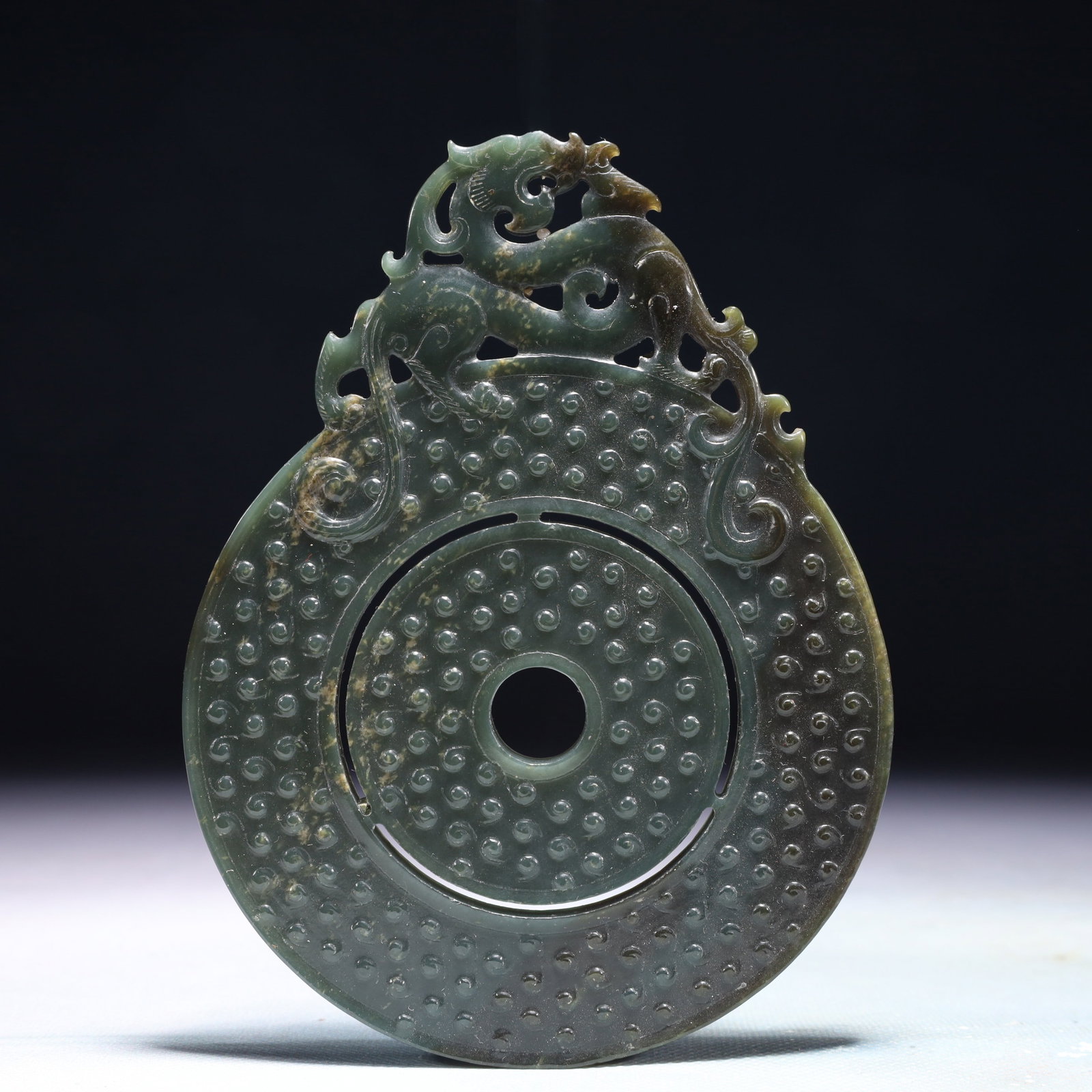 An Exquisite Jasper Dragon Pattern Pendant - 4