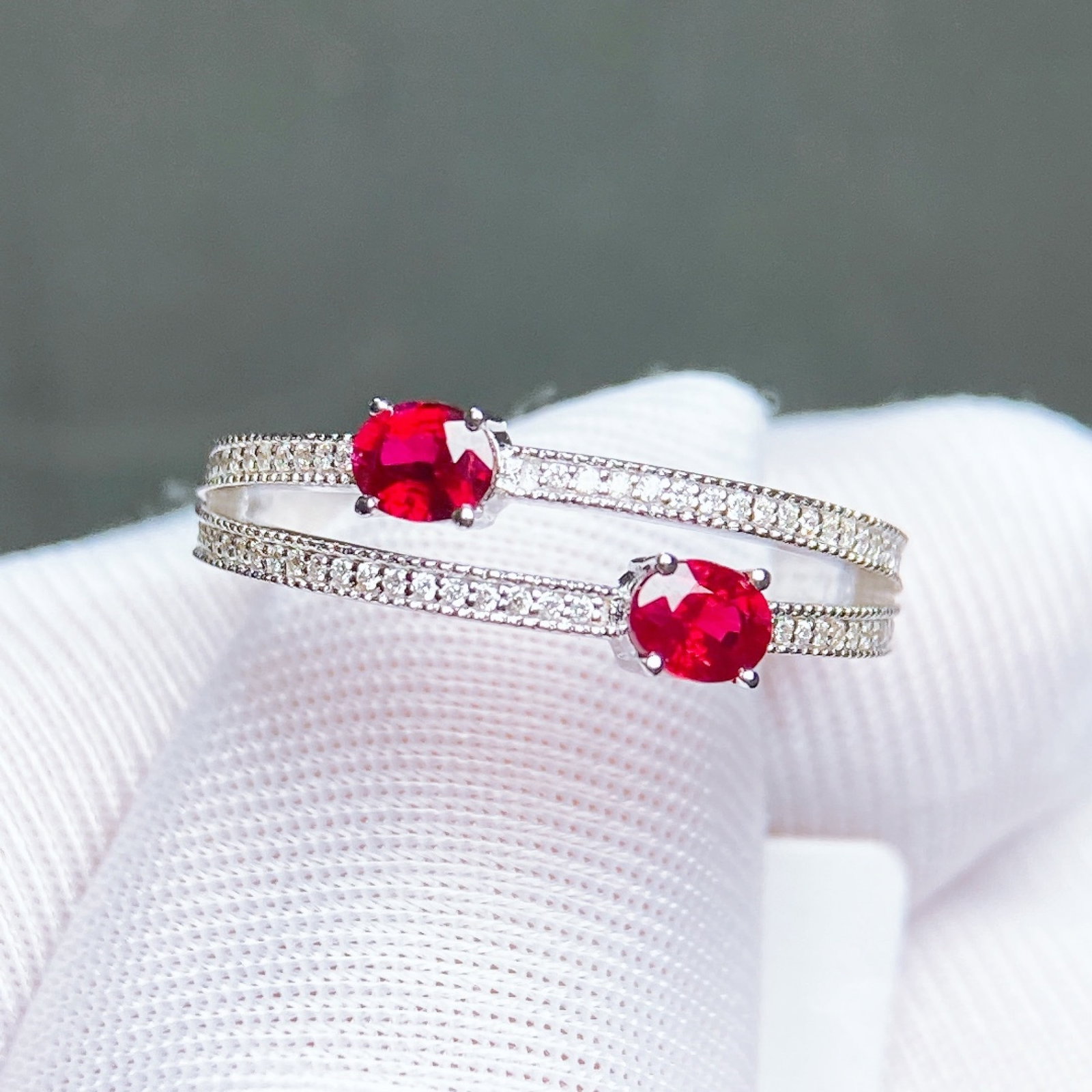 0.5Ctw Natural Tanzanite Ruby Ring - 2