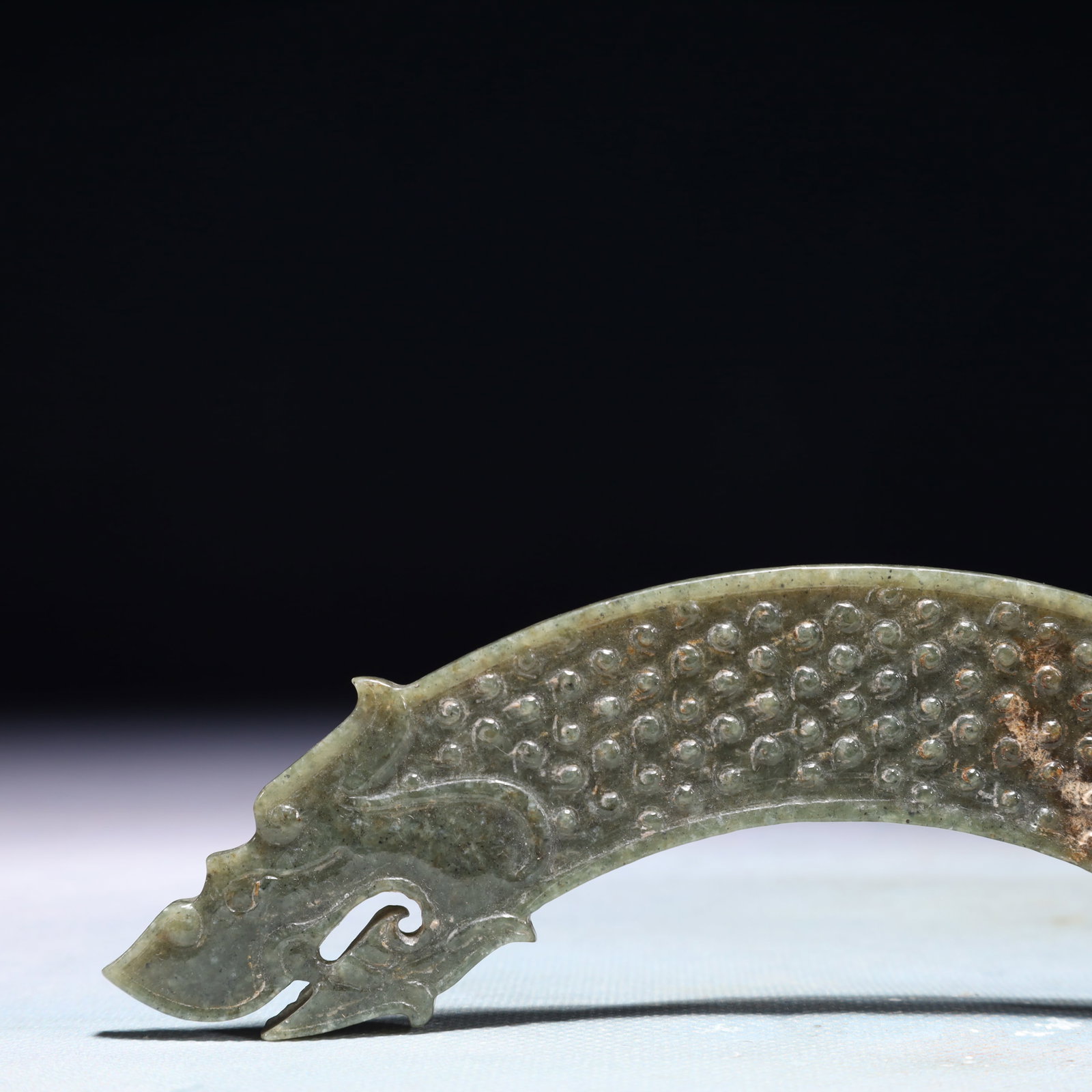 An Exquisite Jasper Dragon Pattern Ornament - 2