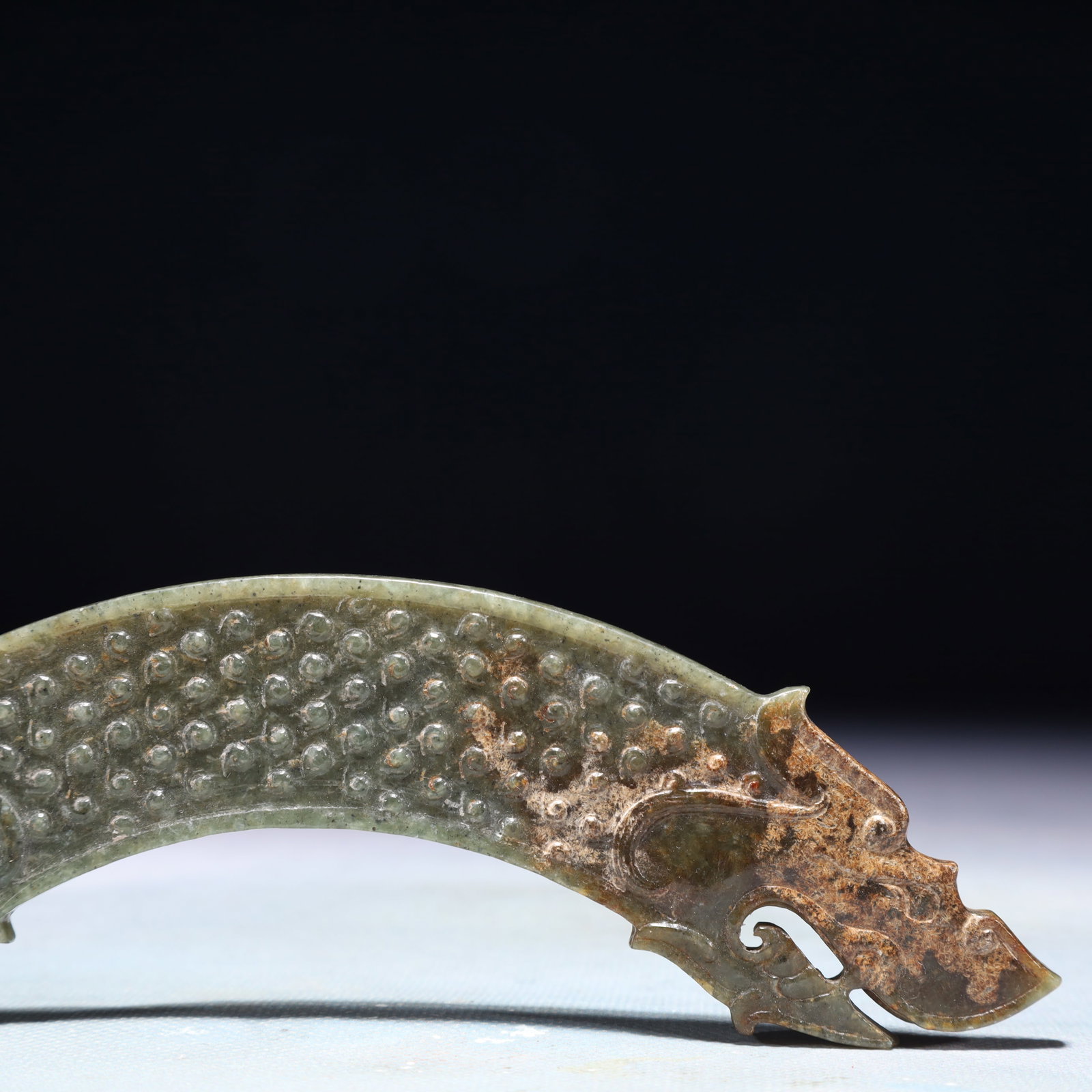 An Exquisite Jasper Dragon Pattern Ornament - 3