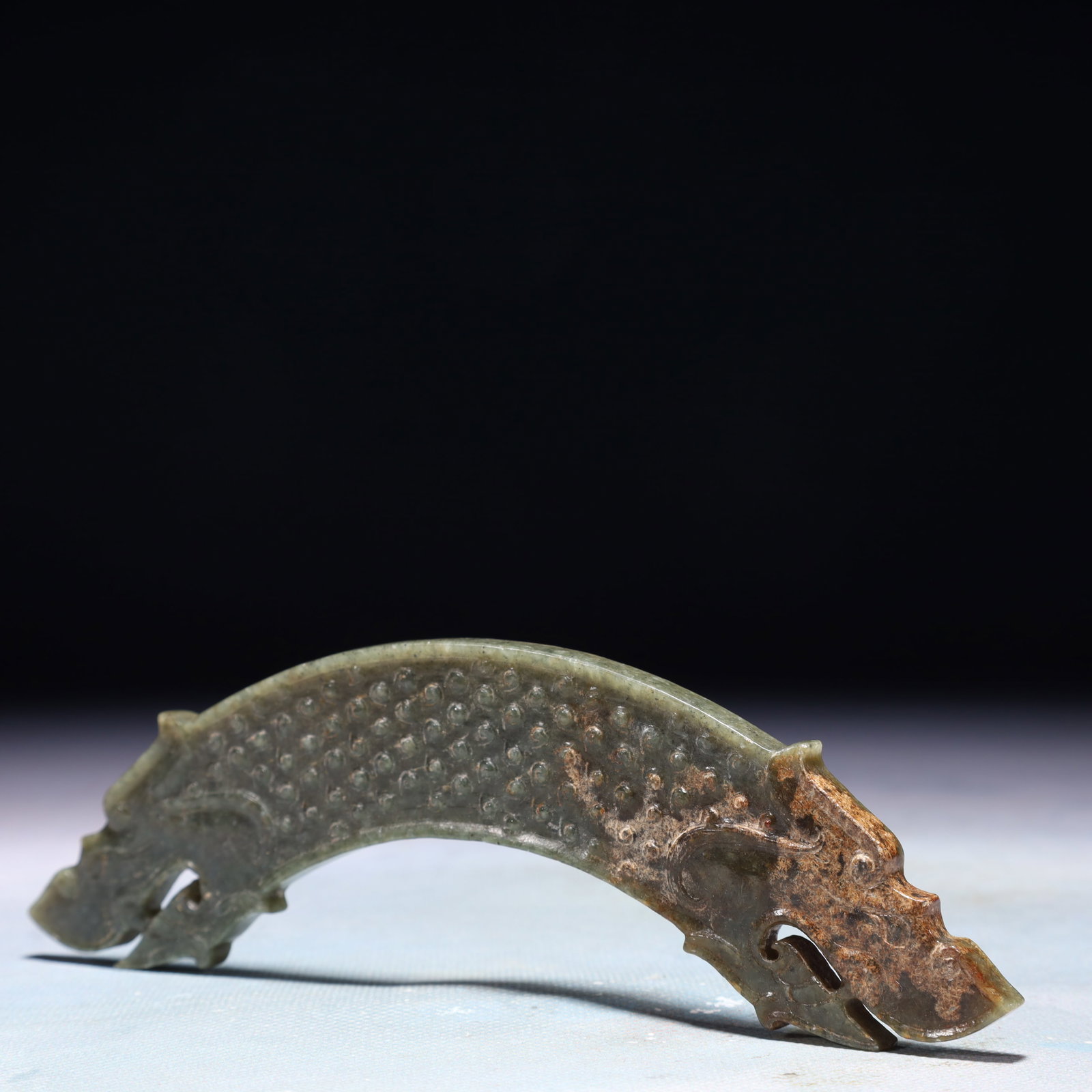 An Exquisite Jasper Dragon Pattern Ornament - 4
