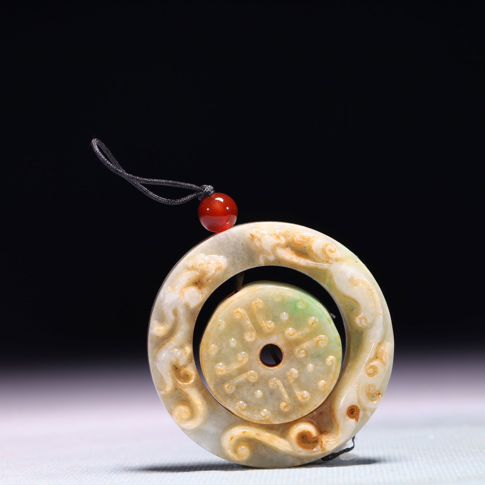 An Exquisite White Jade Chi-Dragon Pattern Pendant - 4