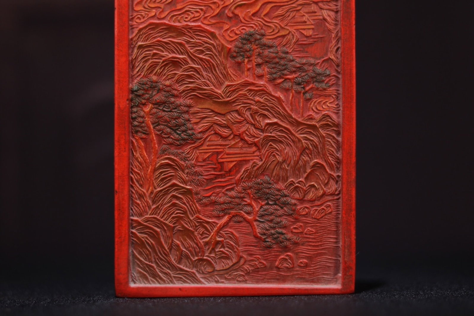 An Exquisite Cinnabar Landscape Pattern Ornament - 4