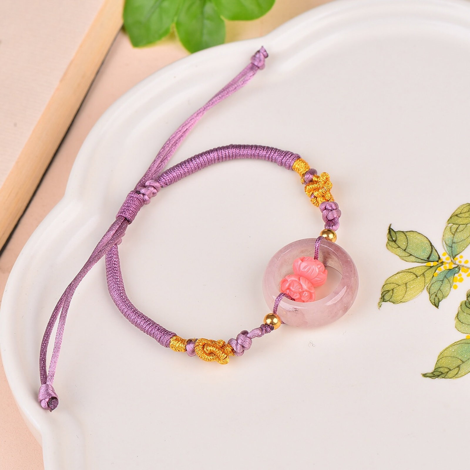 An Exquisite White Jade Lotus Pattern Bracelets - 5