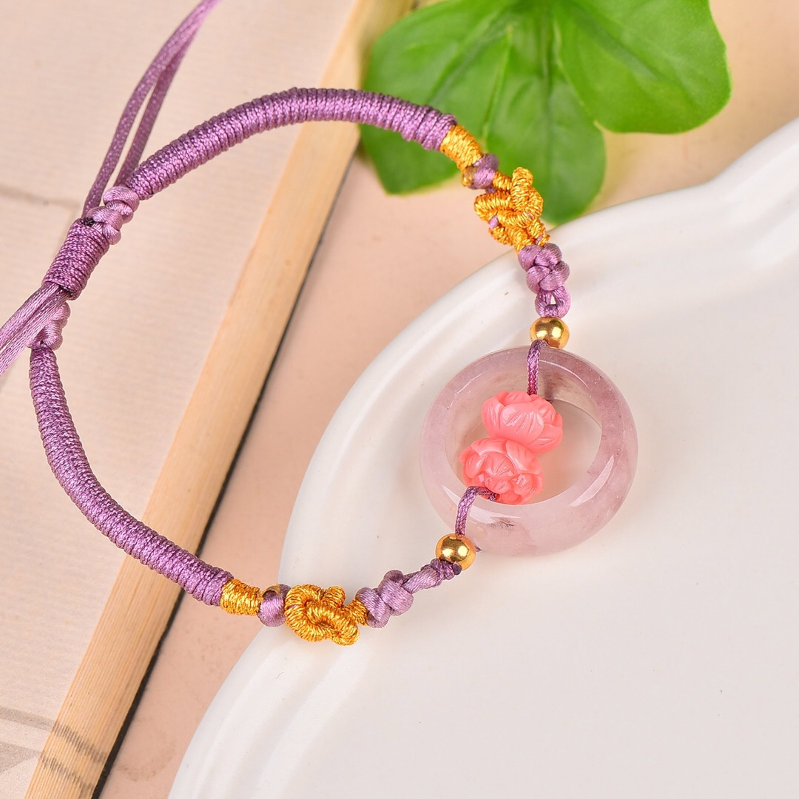 An Exquisite White Jade Lotus Pattern Bracelets - 6