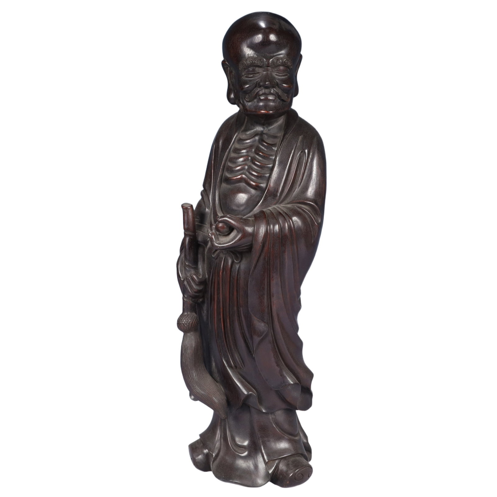An Exquisite Zitanwood Statue of Dharma
