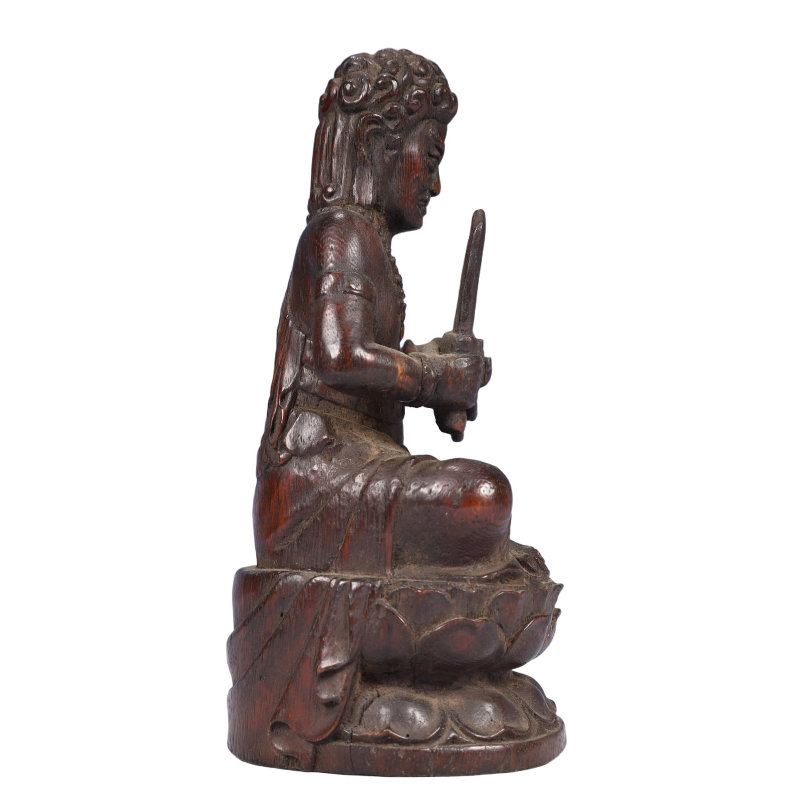 An Exquisite Redwood Buddha Statue - 8