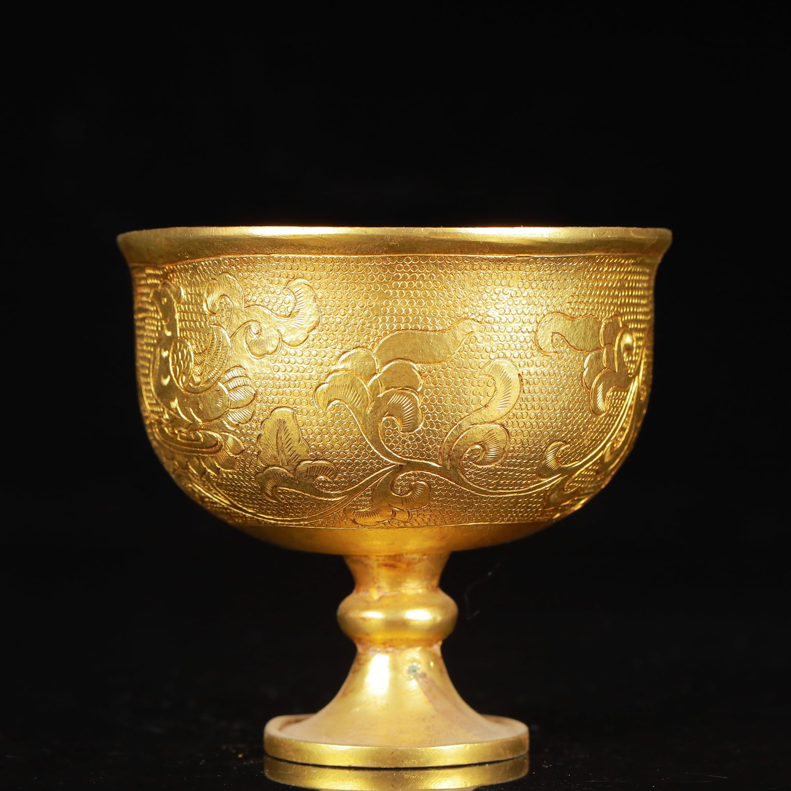 An Exquisite Gilt Bronze Phoenix Pattern Cup - 3