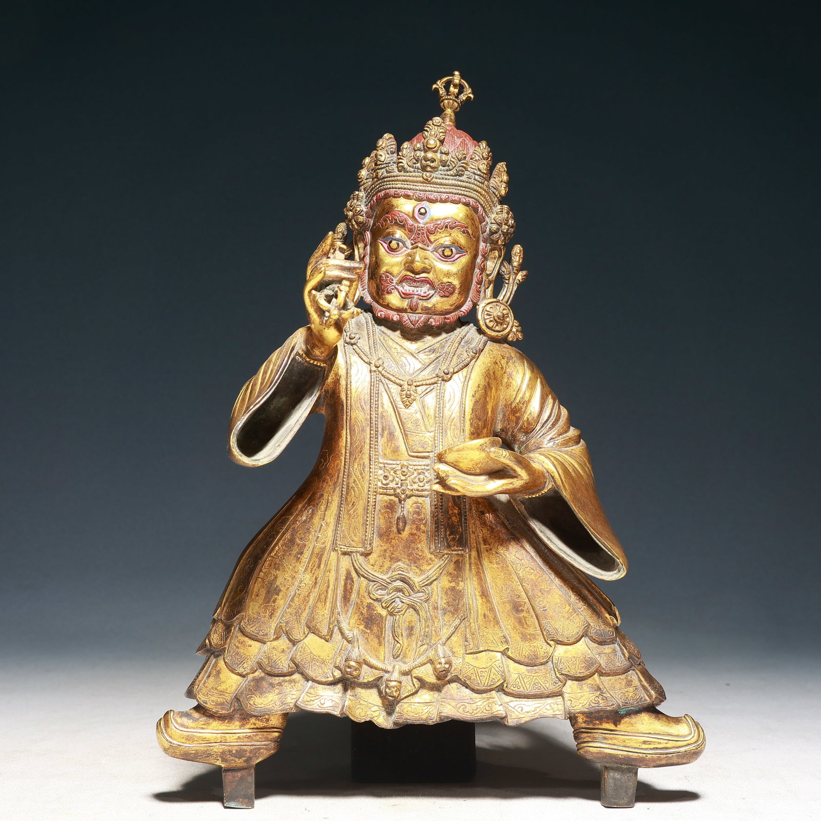 A Solemn Gilt Bronze Statue of Mammon