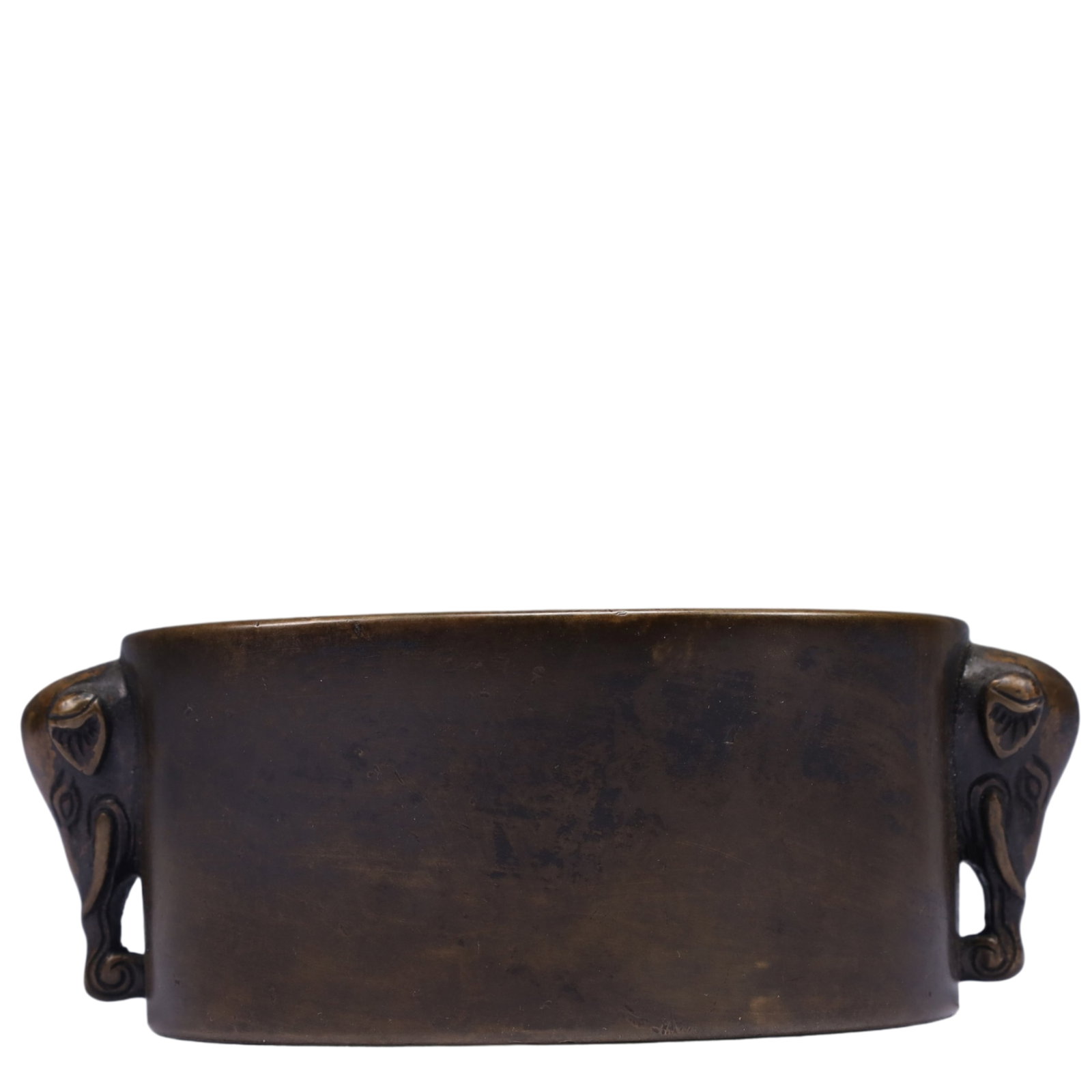 An Exquisite Bronze Elephant-Ears Censer,Qing Dynasty, China,With