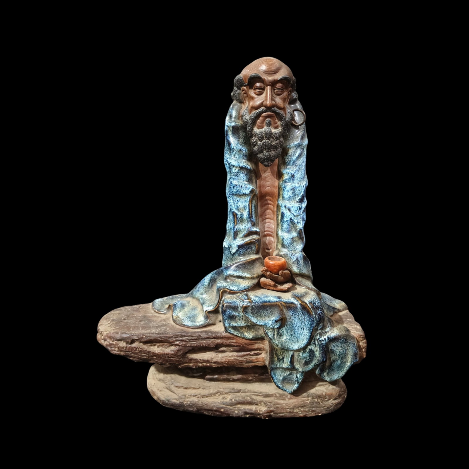 A Solemn Shiwan yao Statue of Dharma