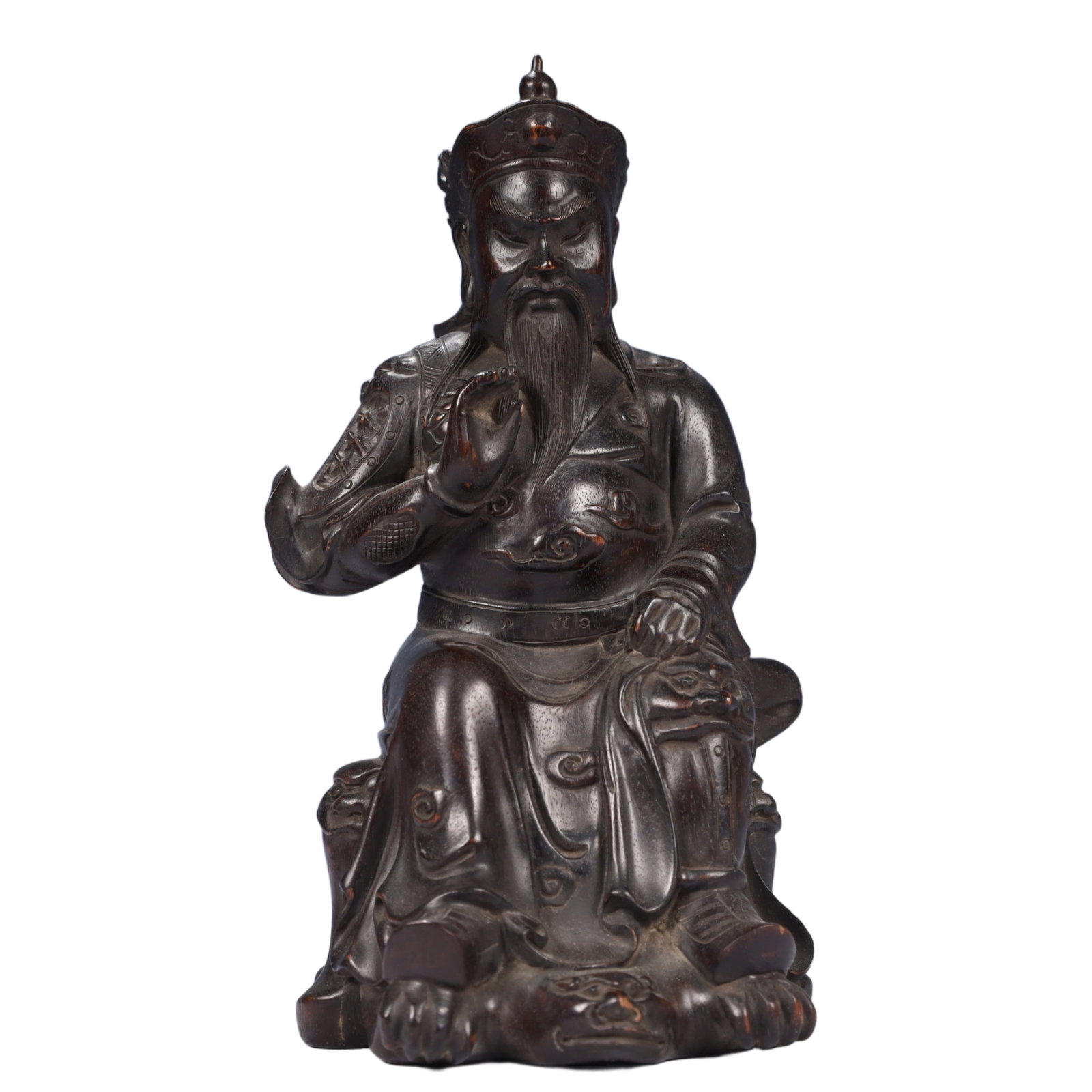 An Exquisite Zitanwood Statue of Guangong