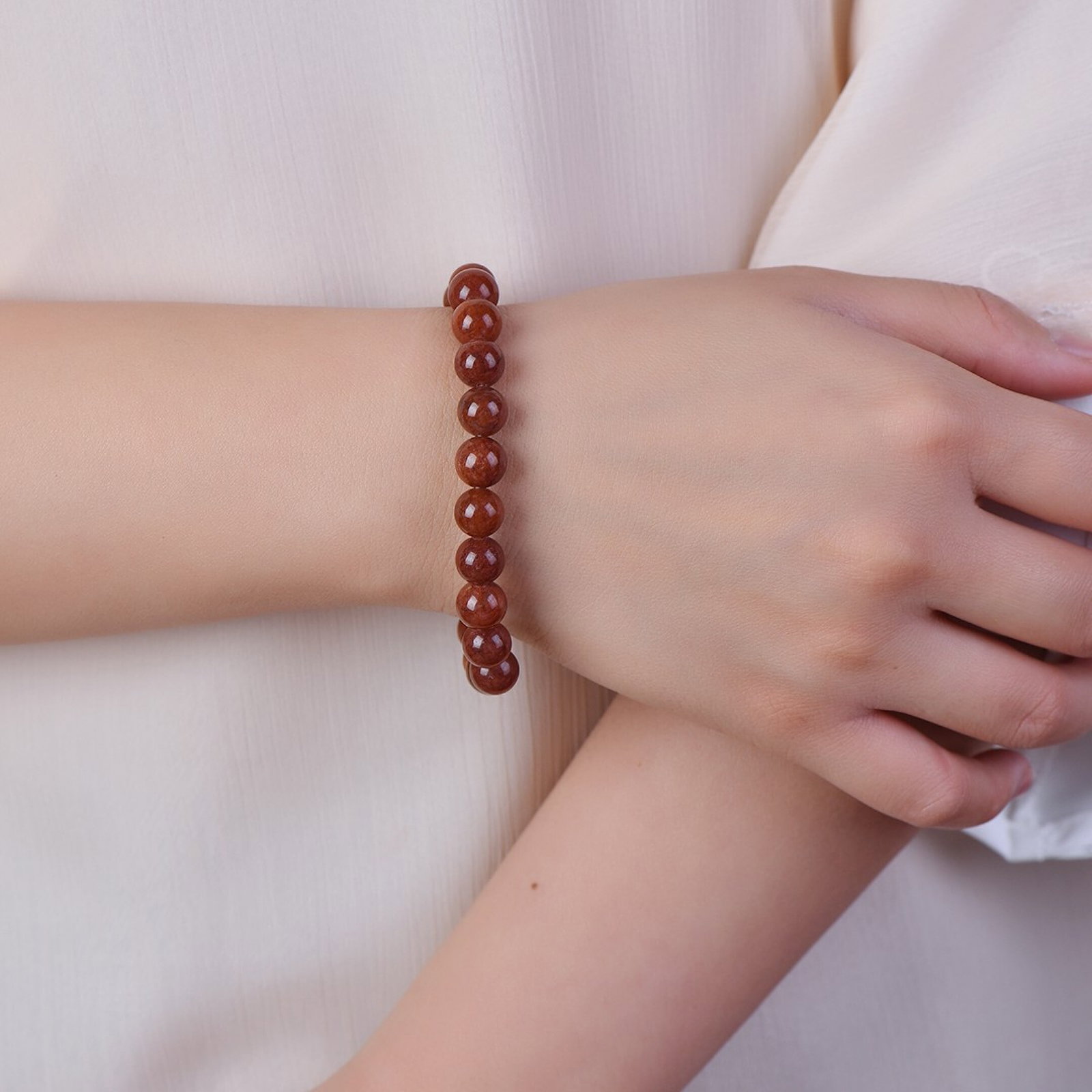 An Exquisite Red Jade Bracelets