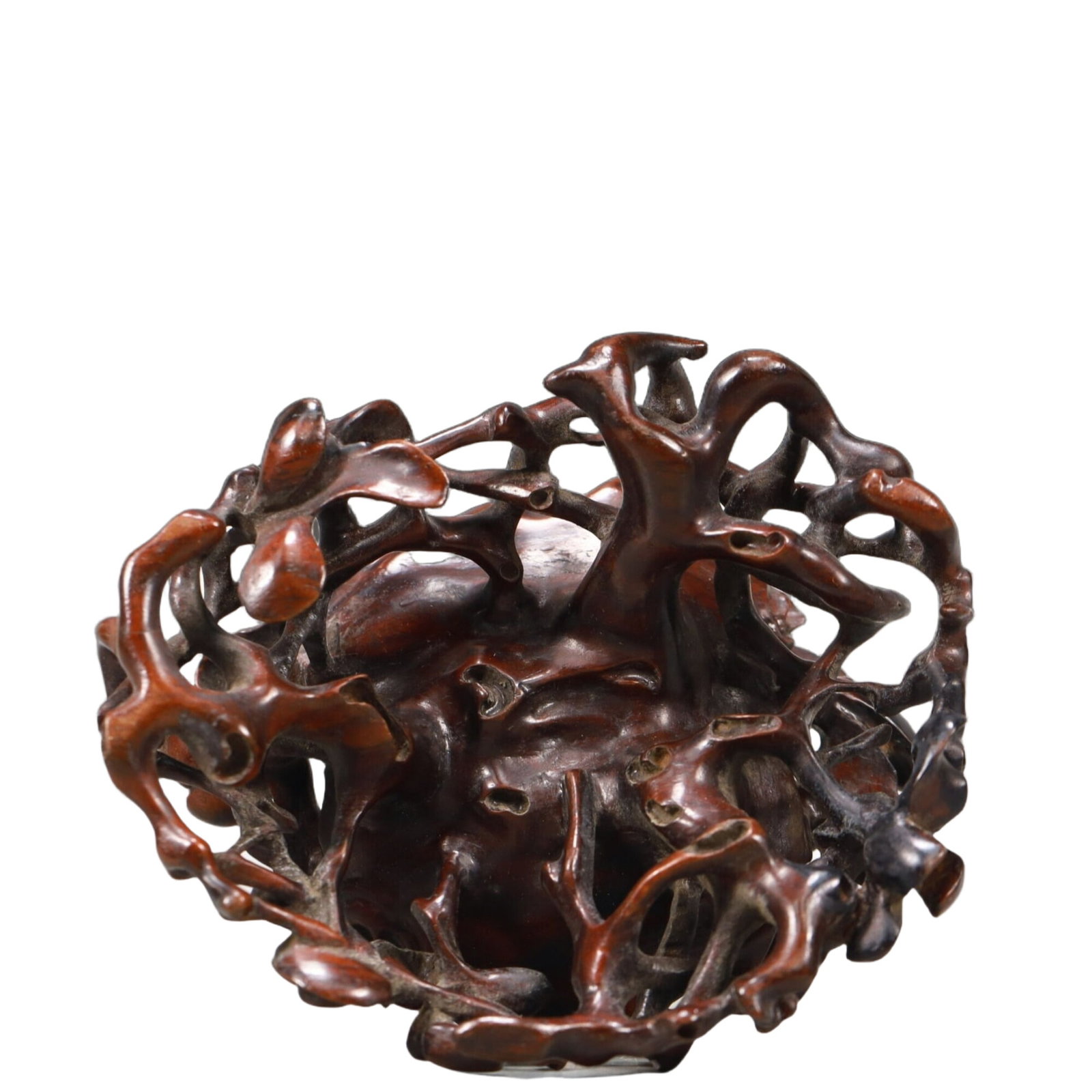 A Rare Eaglewood Flower Pattern Libation Cup - 9