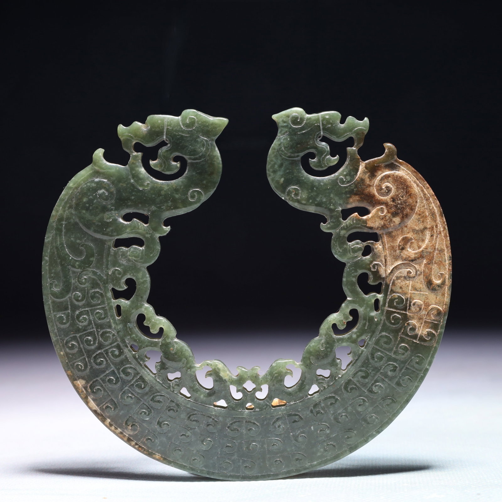 An Exquisite Jasper Dragon Pattern Ornament - 4